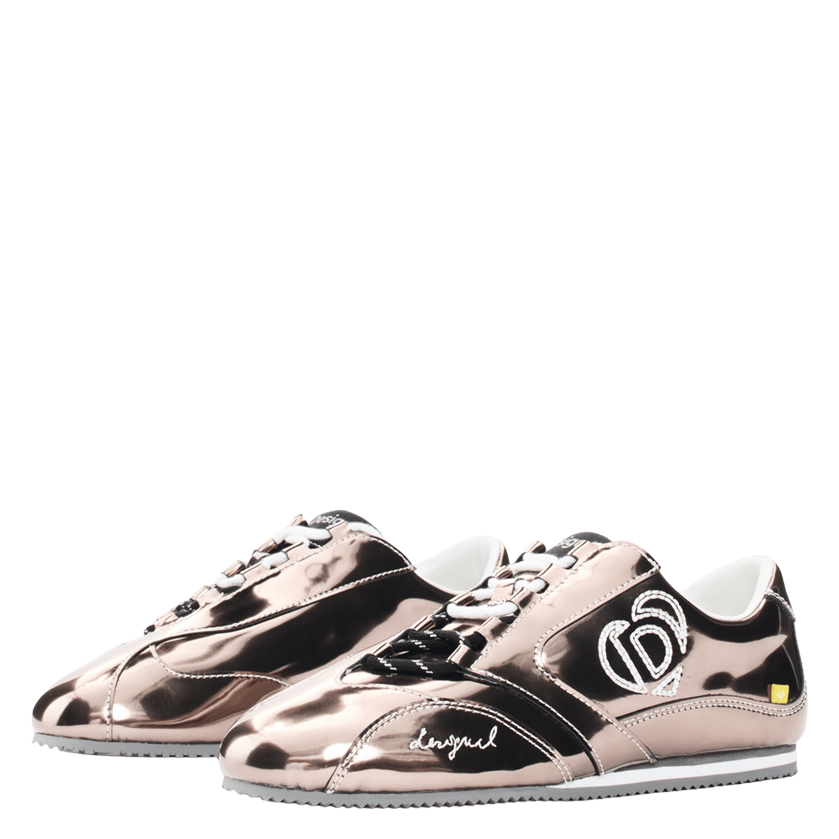 Lage sneakers met effen veters. DESIGUAL Grijs