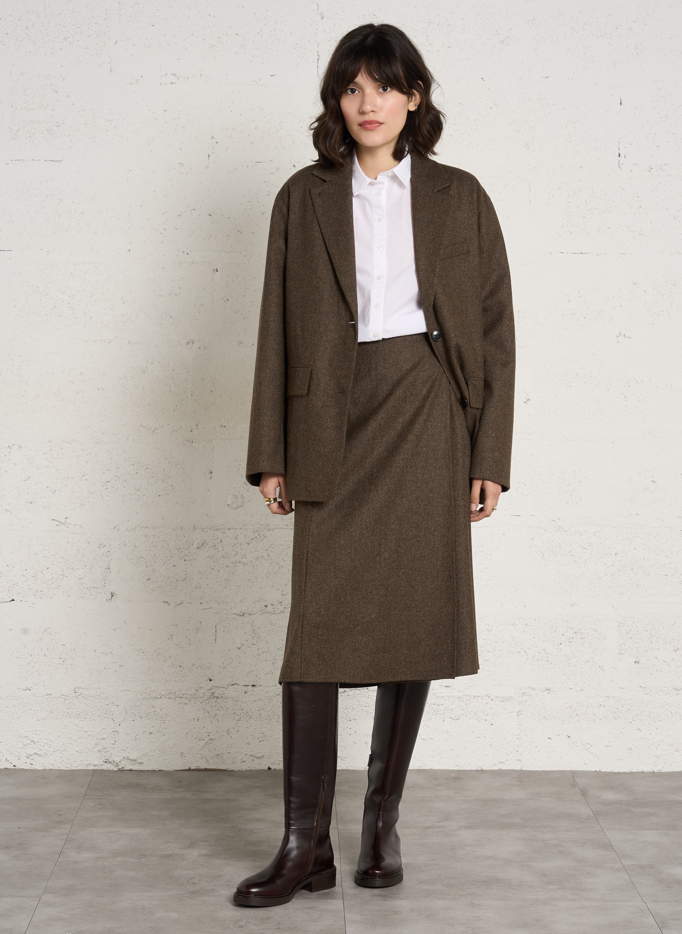 Wollblazer mit Reverskragen MASSCOB Braun