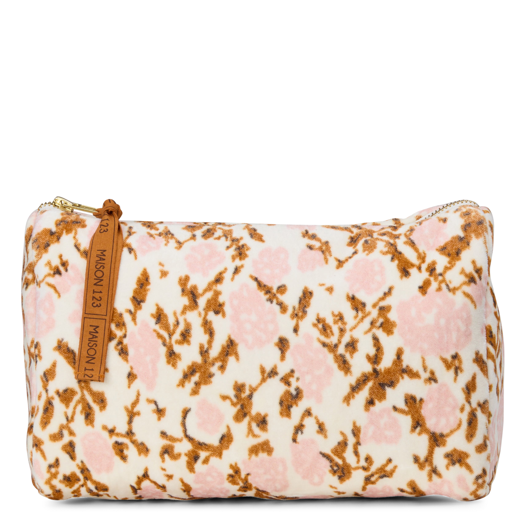Bolso de mano estampado de algodón MAISON 123 Blanco