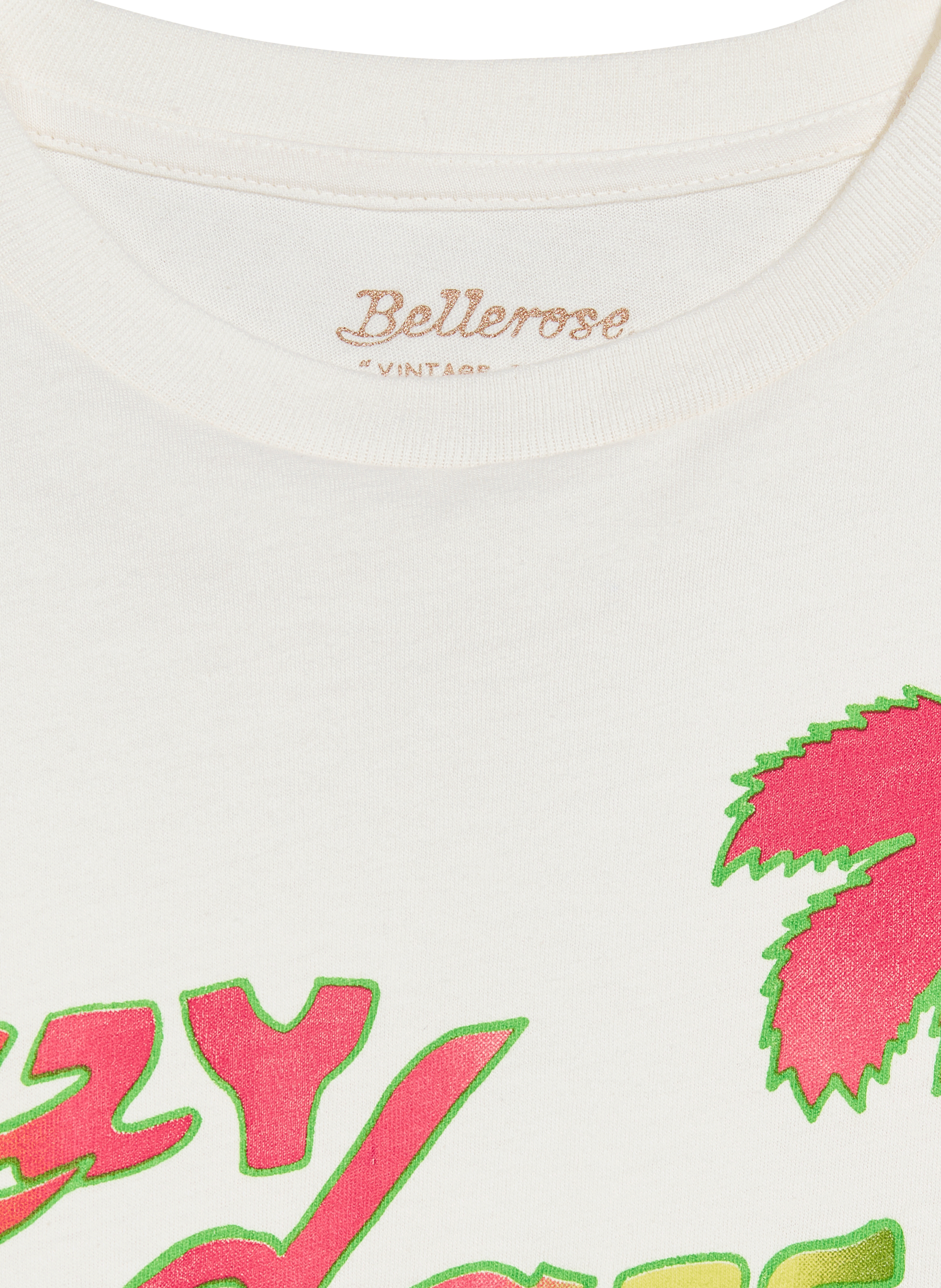 Round-neck cotton T-shirt BELLEROSE White