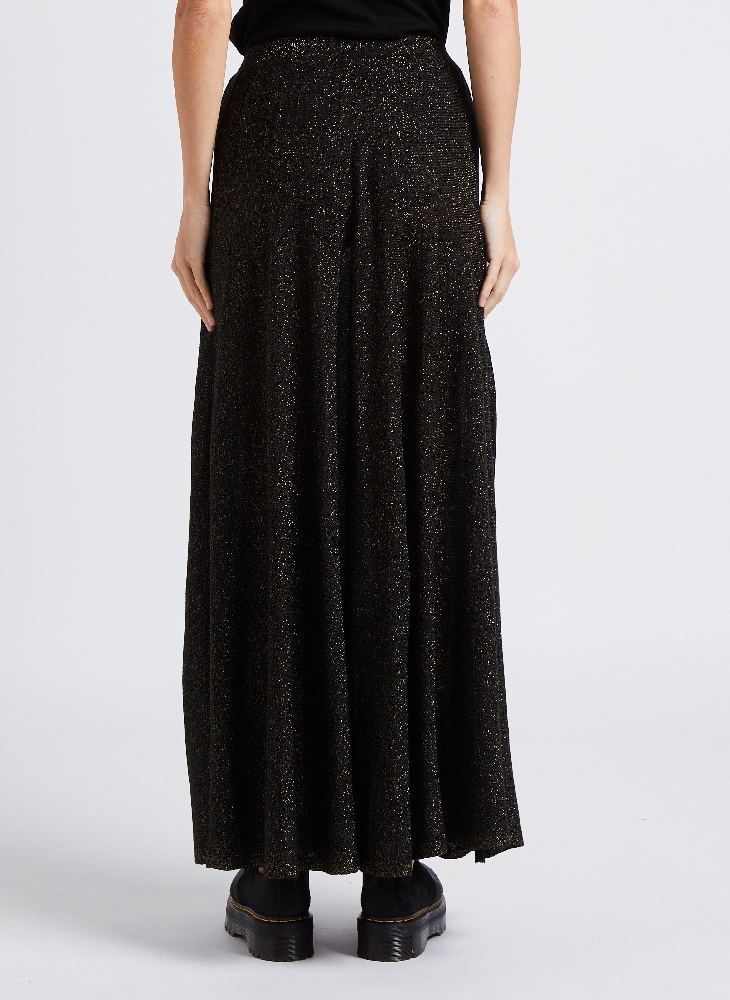 Langer Taillenrock mit Pailletten KARMA KOMA Schwarz