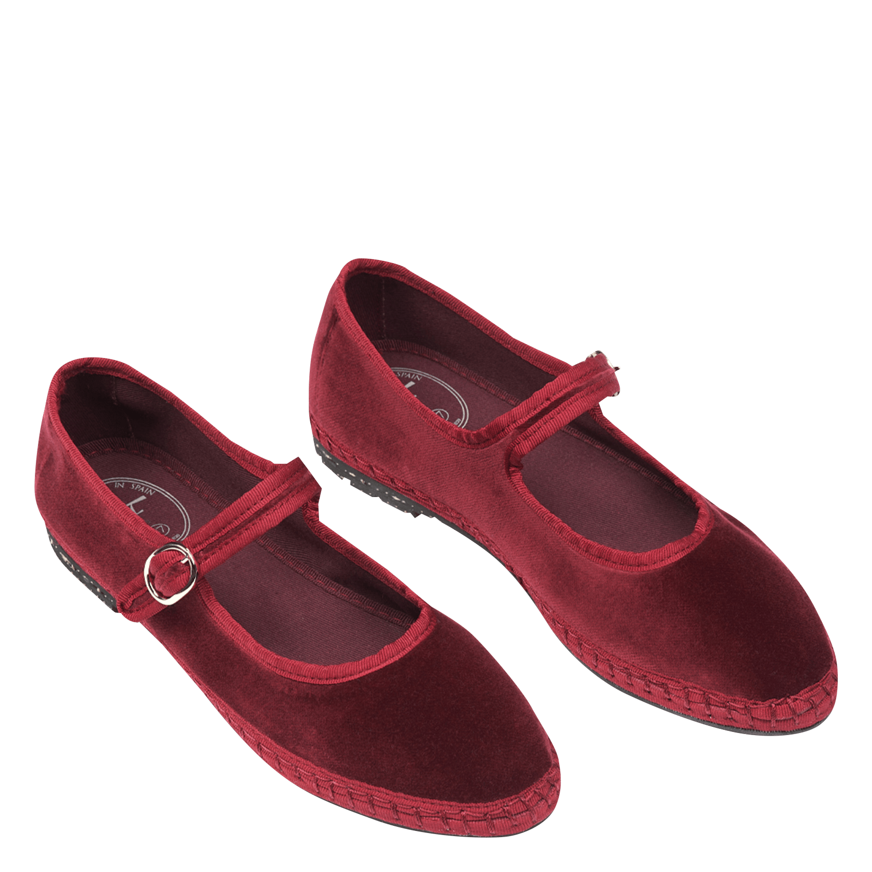 Samt-Espadrilles FLABELUS Pflaume