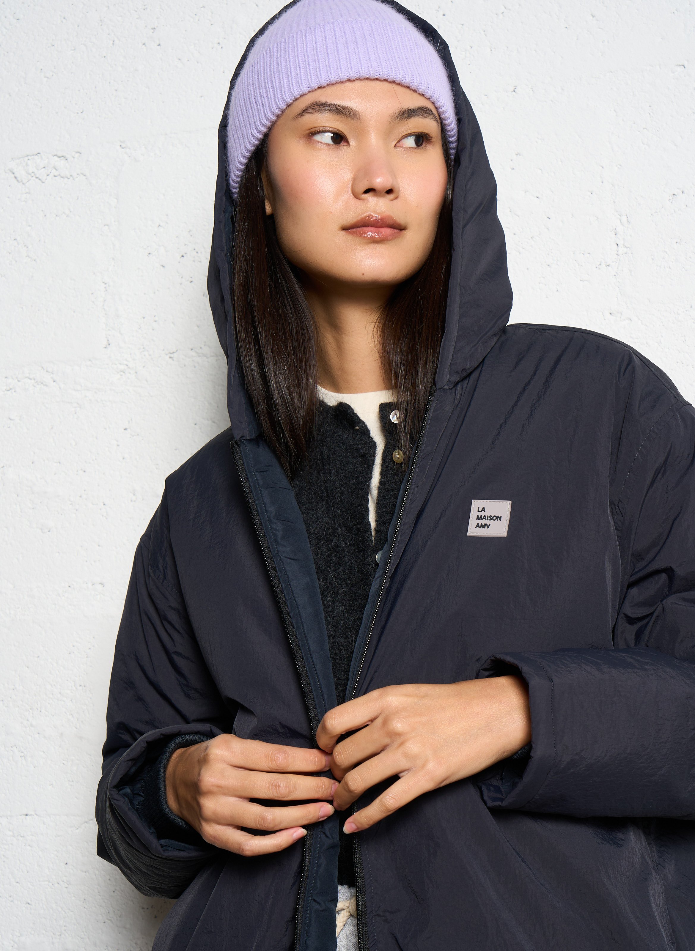 Parka longue à capuche  AMERICAN VINTAGE Noir