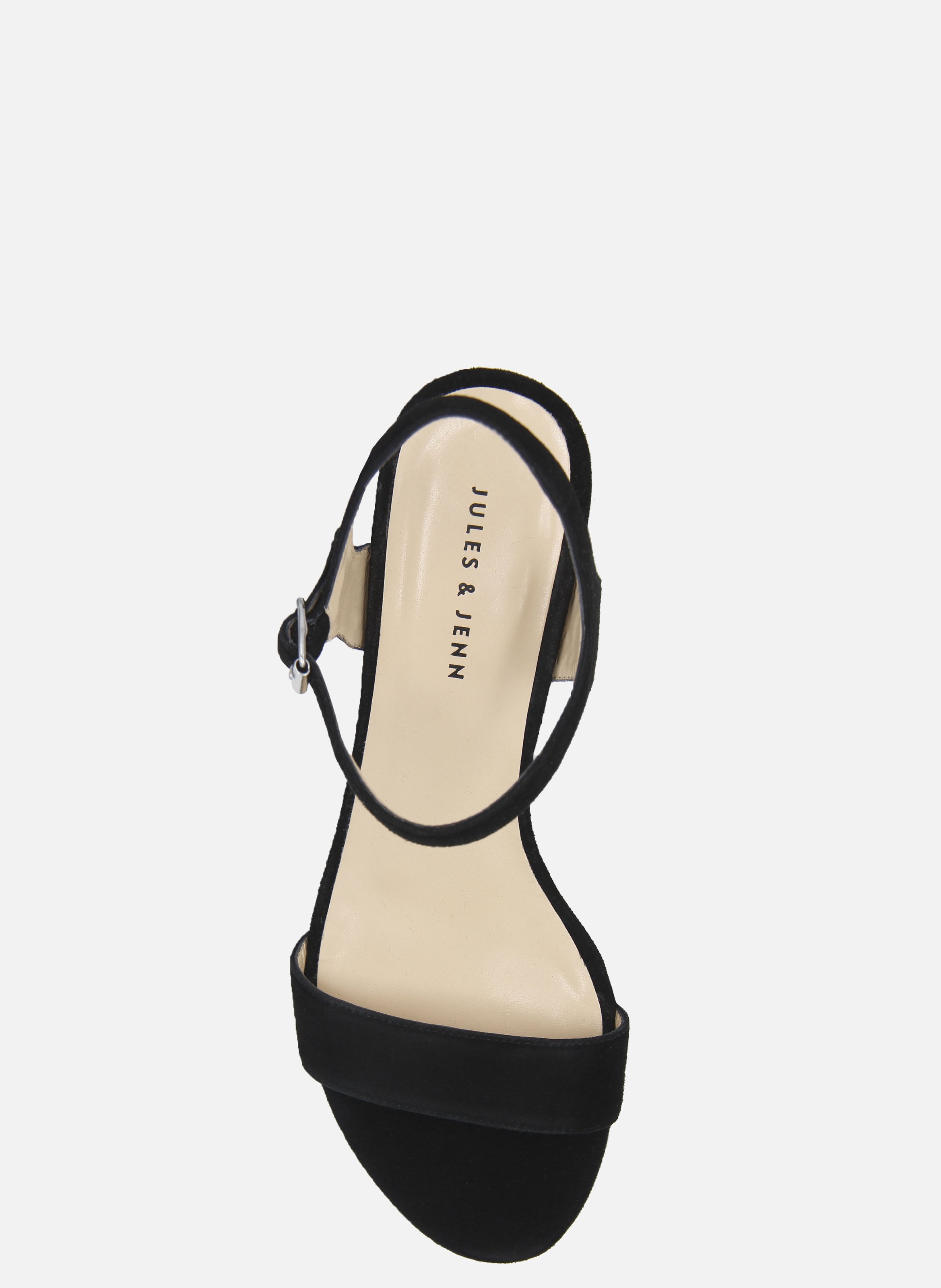 Medium heel suede sandals JULES & JENN Black