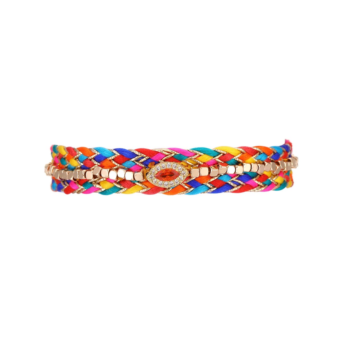 Multistrand bracelet with magnetic clasp and beads HIPANEMA Multicolored