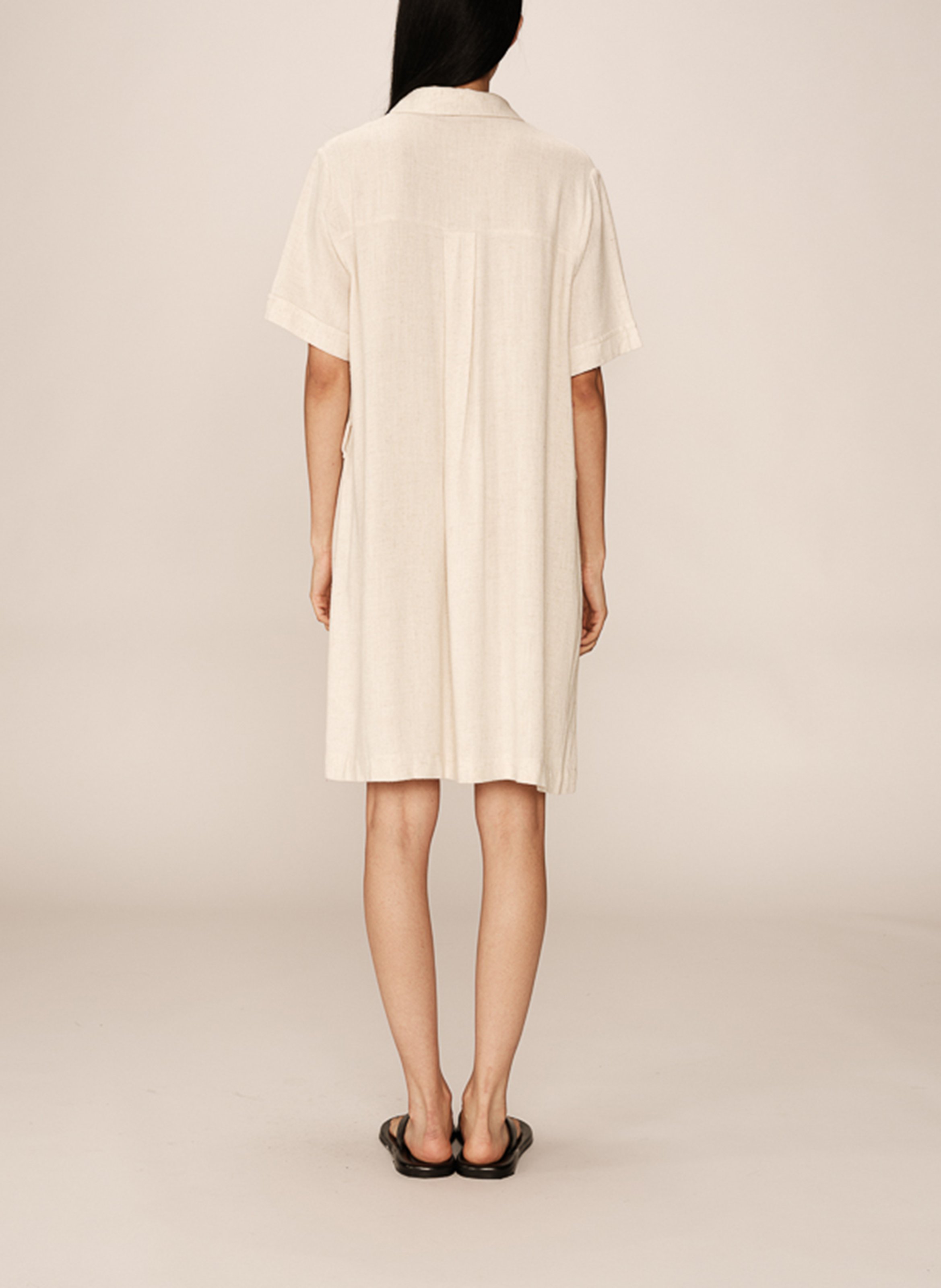 Robe courte col chemise GRACE ET MILA Beige