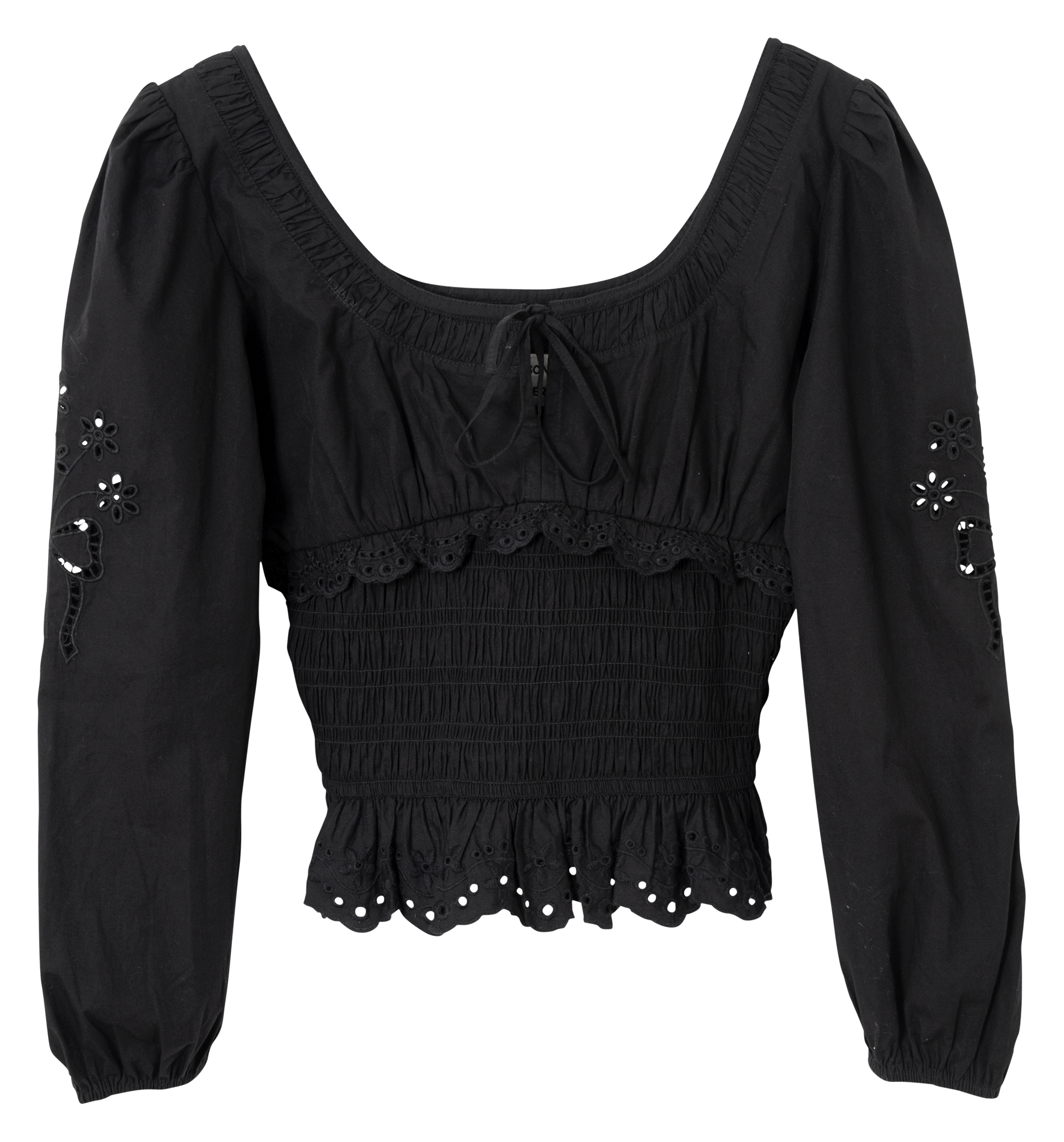 Ruched Long Sleeve Top DAMSON MADDER Black