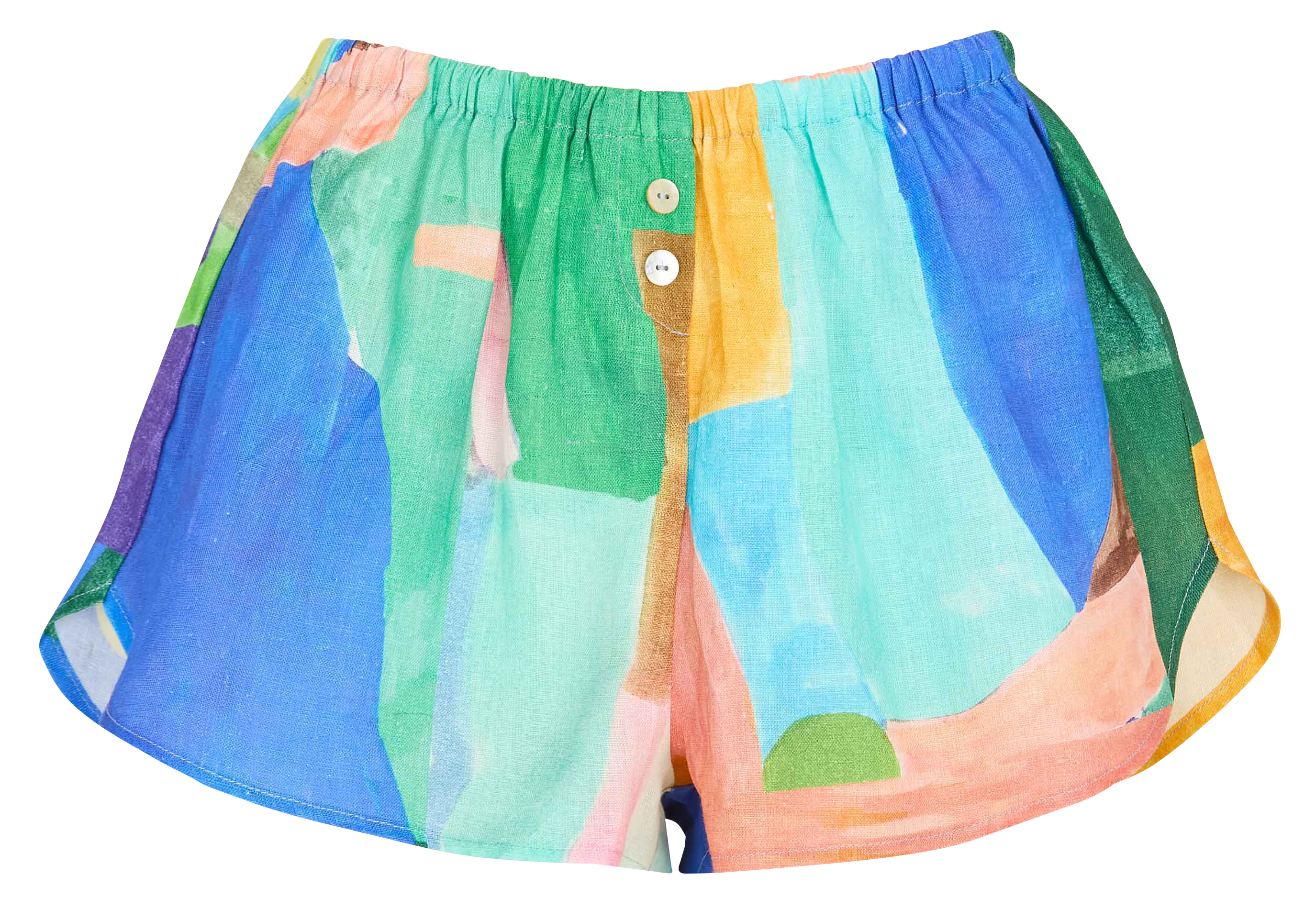 Short court élastiqué à motifs  G.KERO Multicolore