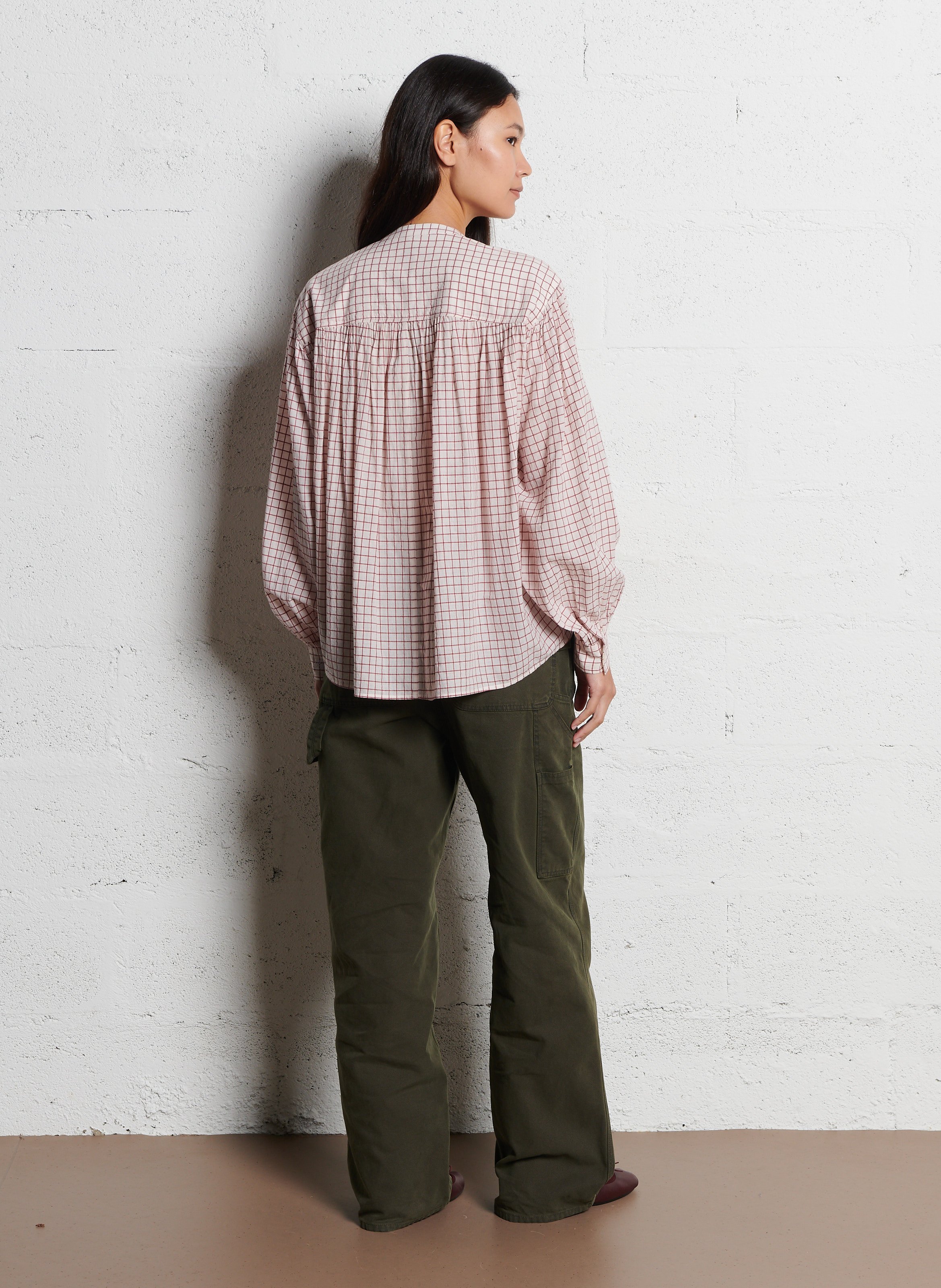 Weite Baumwollbluse LAURENCE BRAS Rot