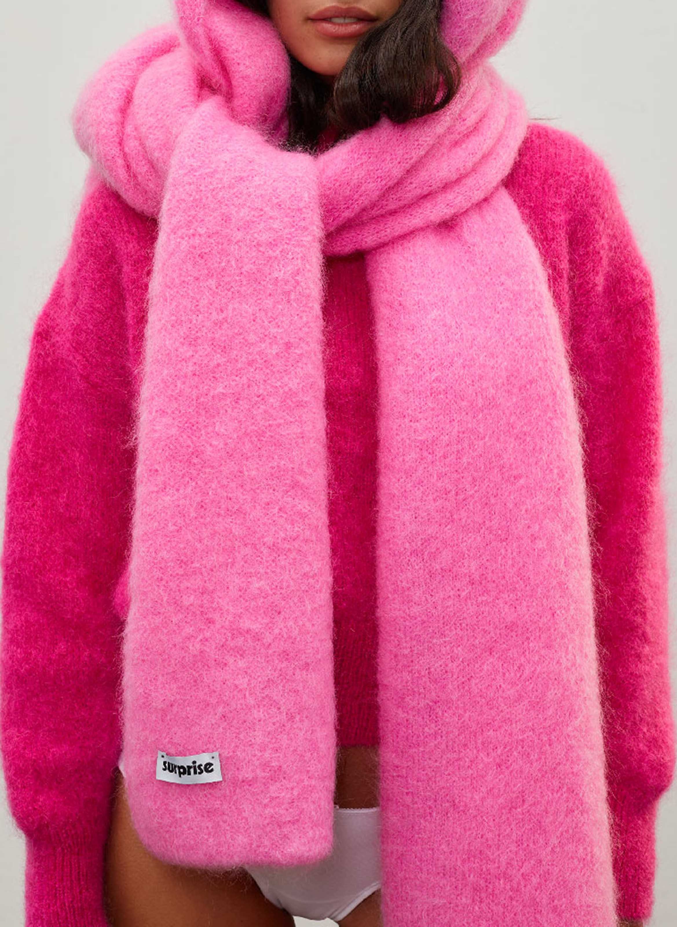 Echarpe en mohair SURPRISE Rose
