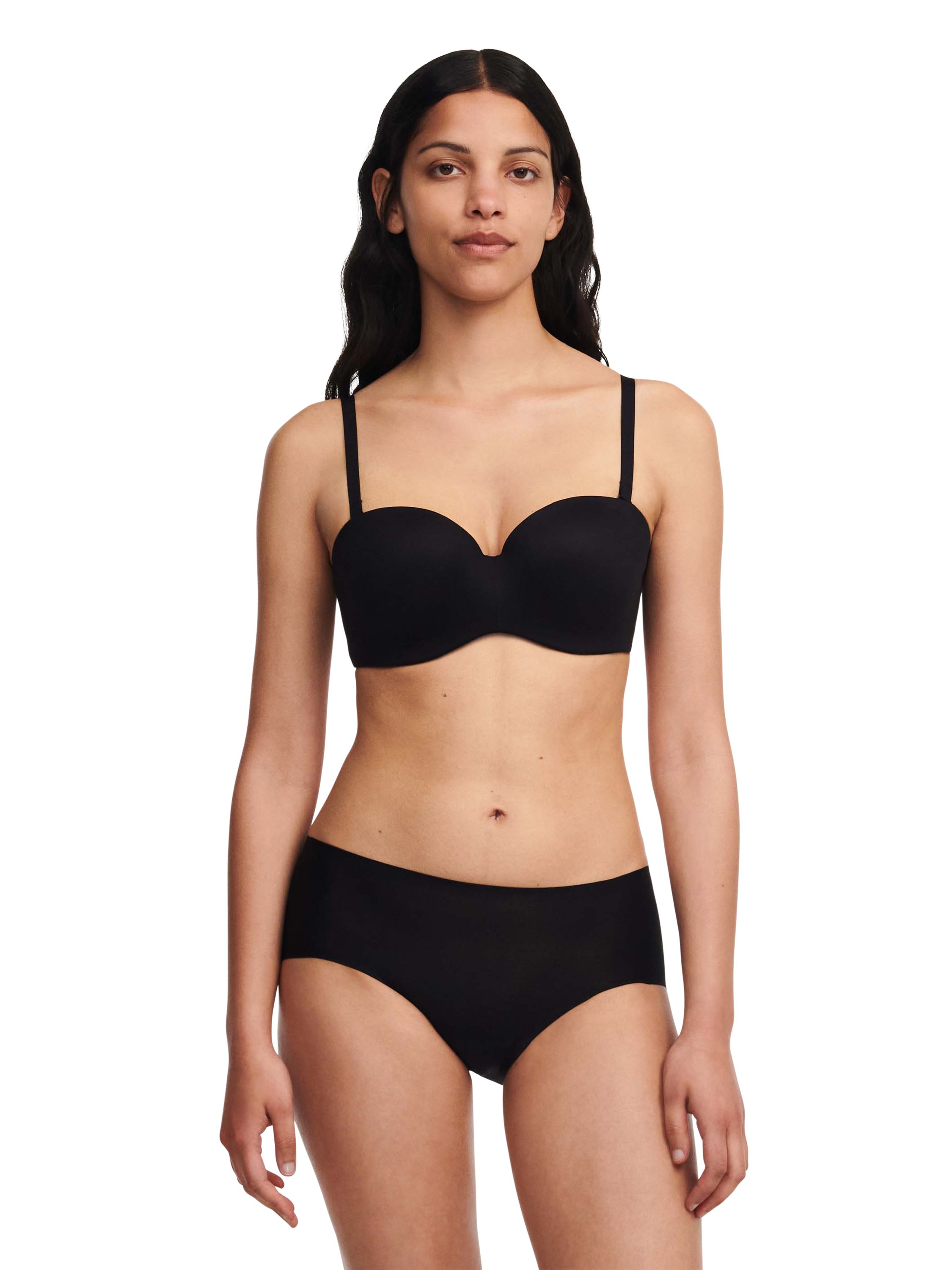 Bandeau bra with cups and removable straps | Black CHANTELLE Women