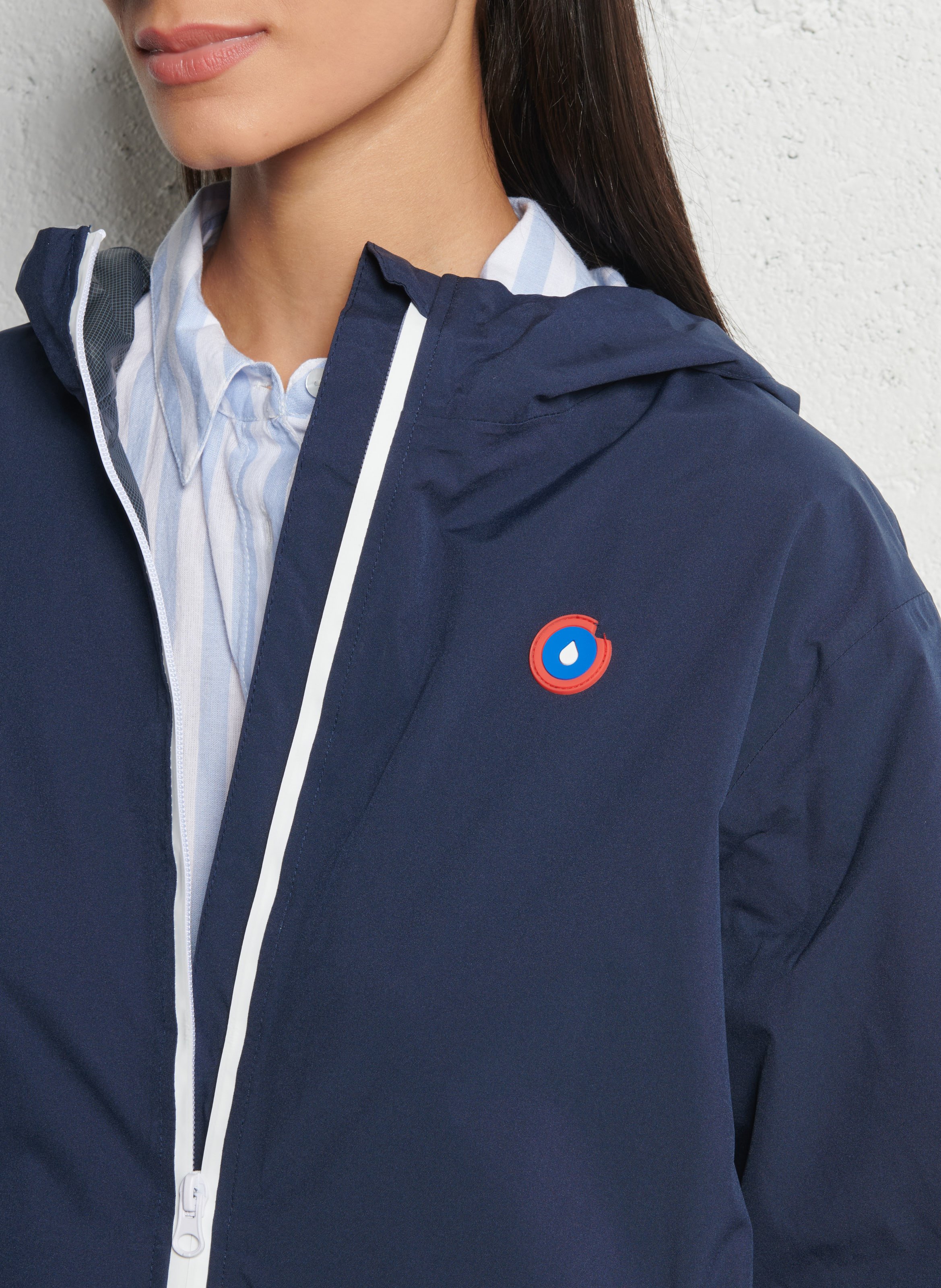 Imperméable court à capuche FLOTTE Bleu