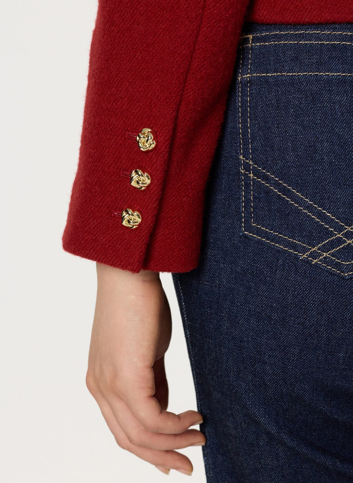 Veste col classique en laine  GERARD DAREL Rouge