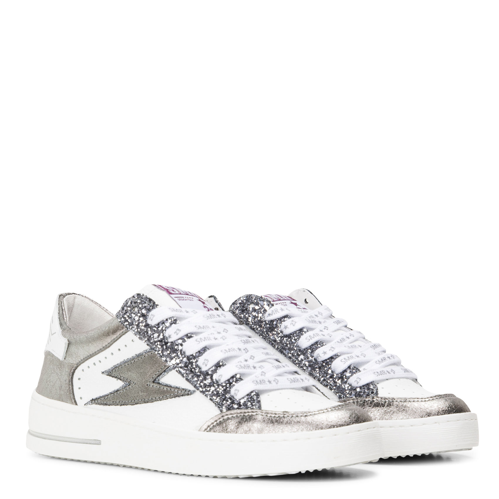 Baskets basses en cuir mélangé SEMERDJIAN - SMR Gris