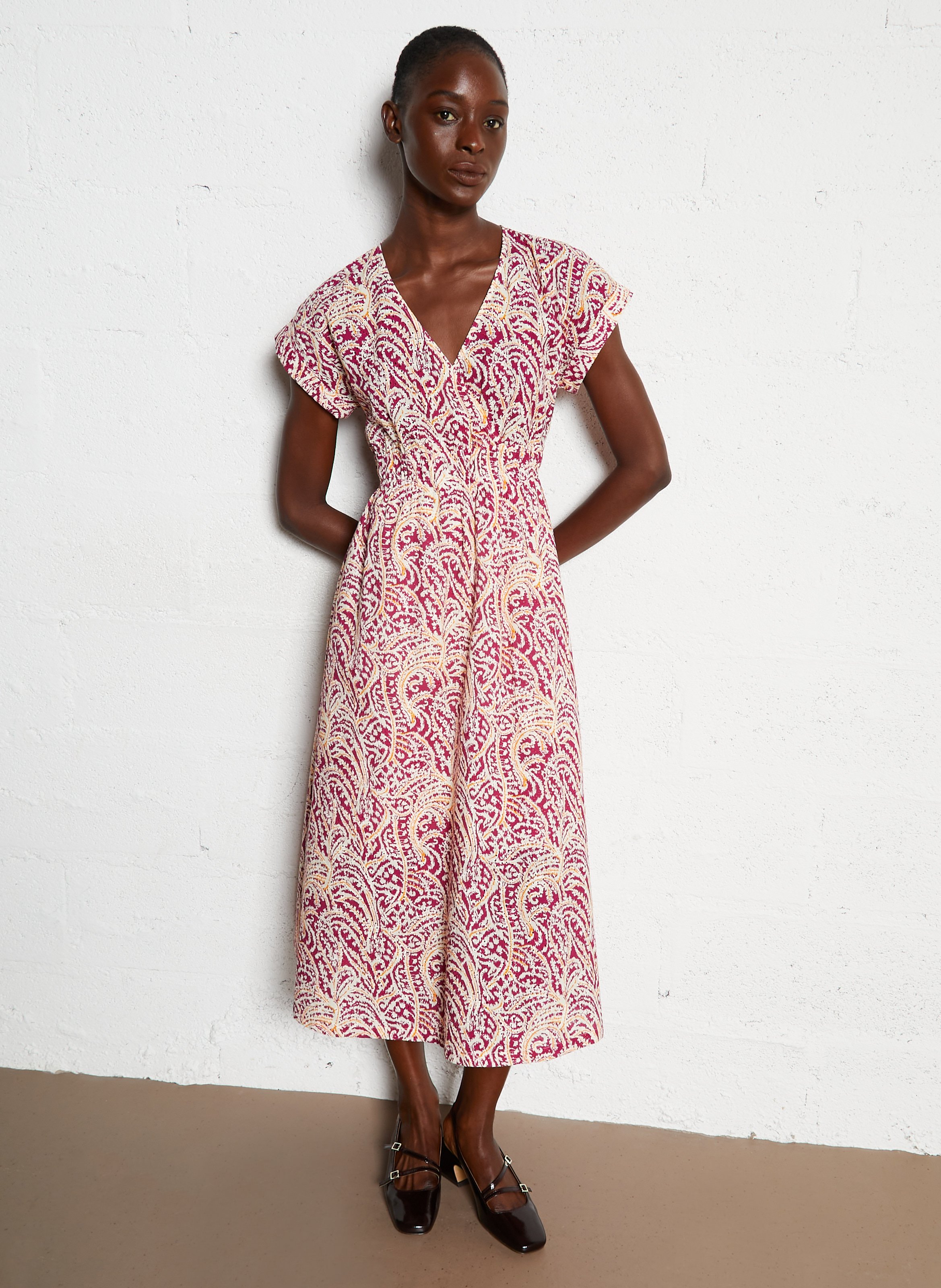 Robe cintrée en coton MAISON 123 Violet