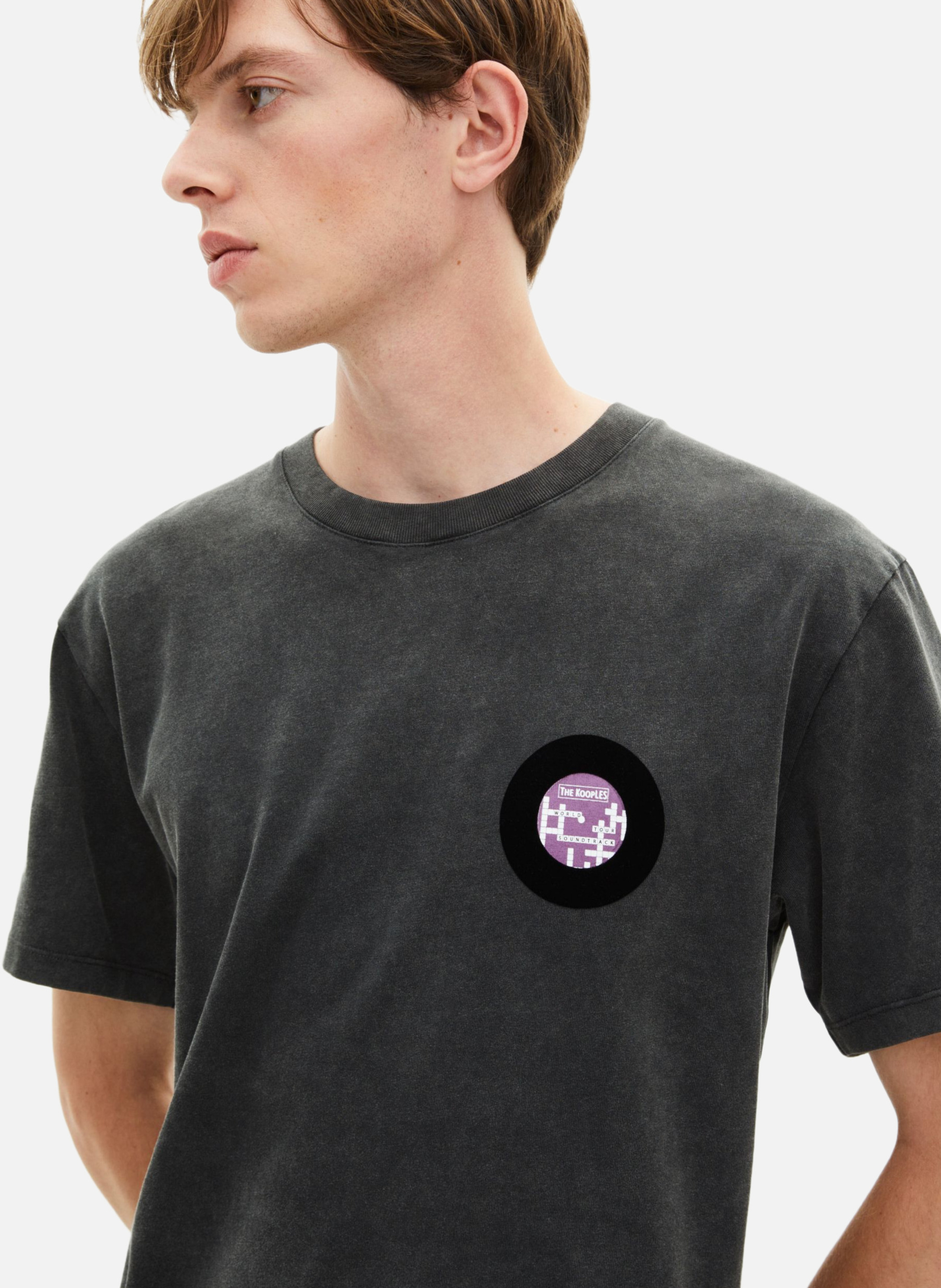 T-shirt with vinyl flocking THE KOOPLES Black