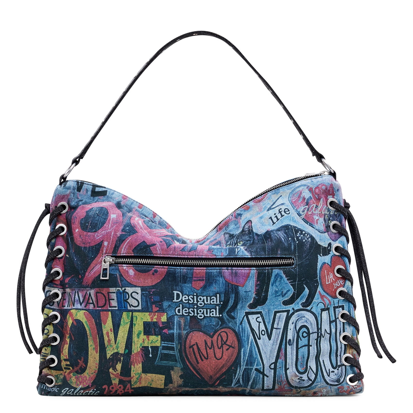 Sac porté épaule à imprimé grafiti DESIGUAL Multicolore