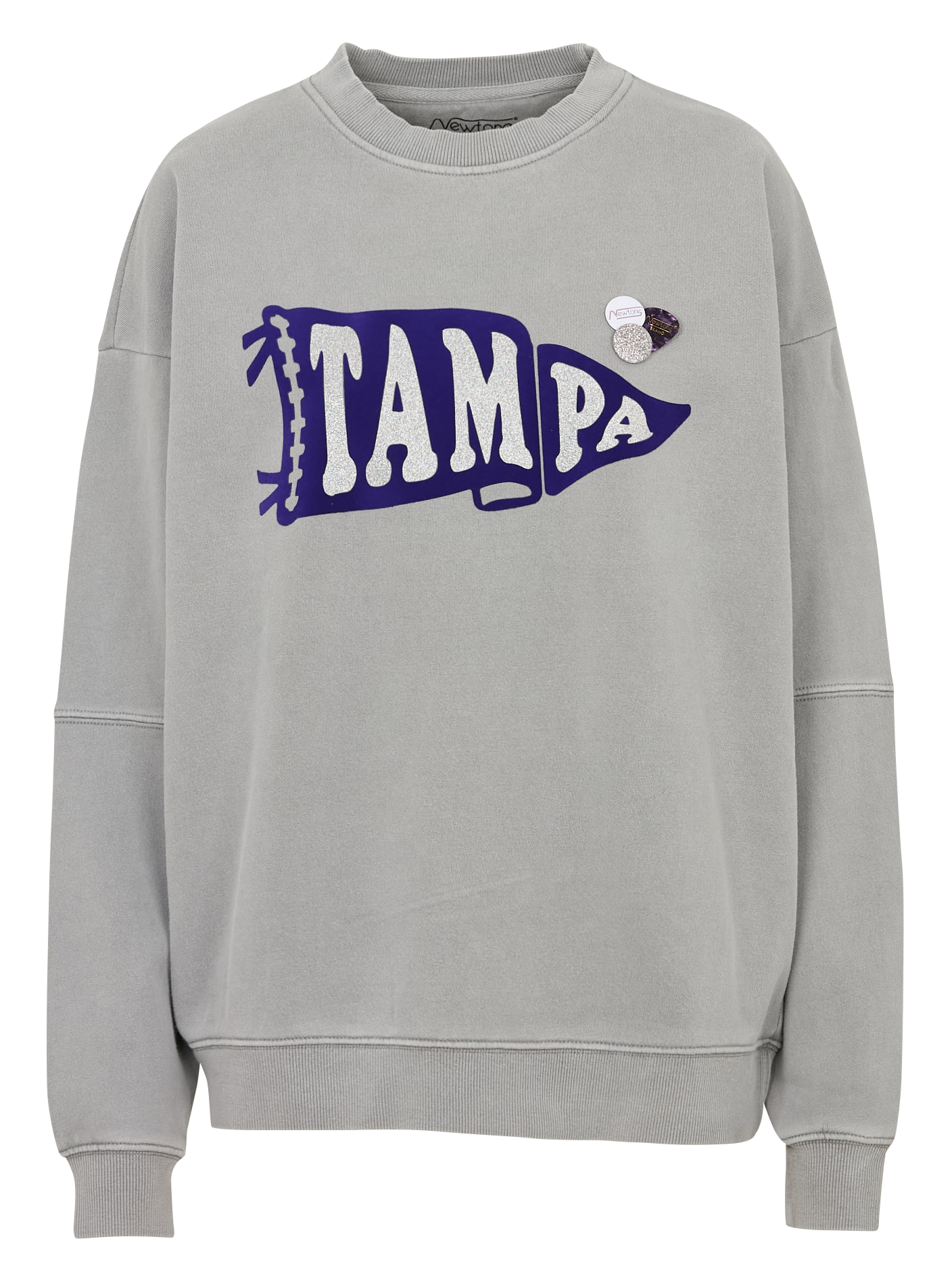 Sweat droit avec imprimé pailleté NEWTONE Gris