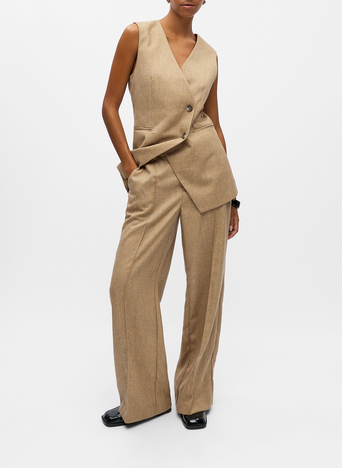 Geklede broek OBJECT Bruin