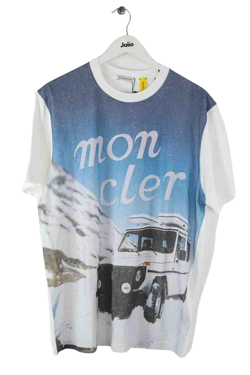 Cotton T-shirt MONCLER - Seconde Main White