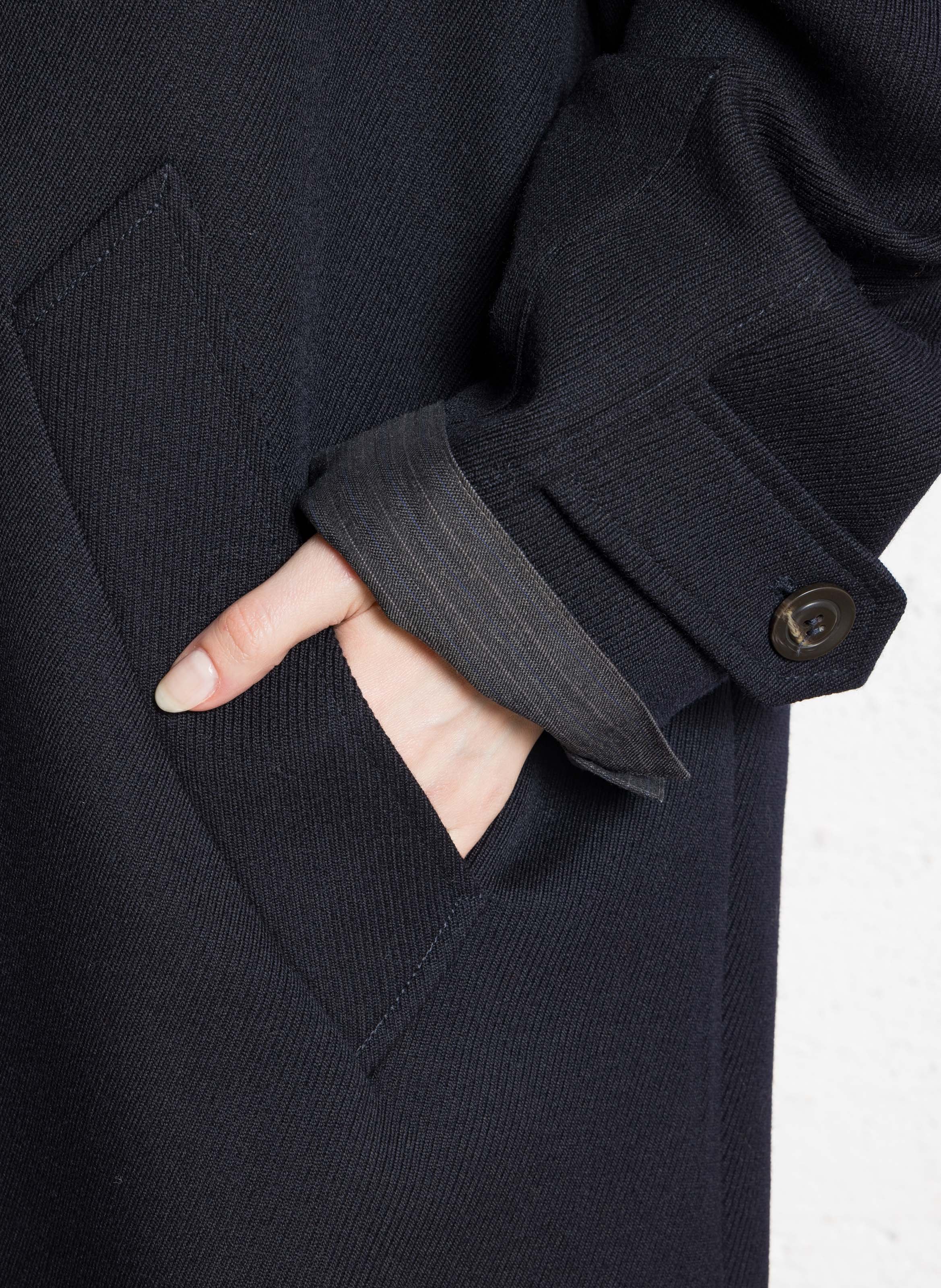 Manteau oversize col classique en laine SOEUR Bleu