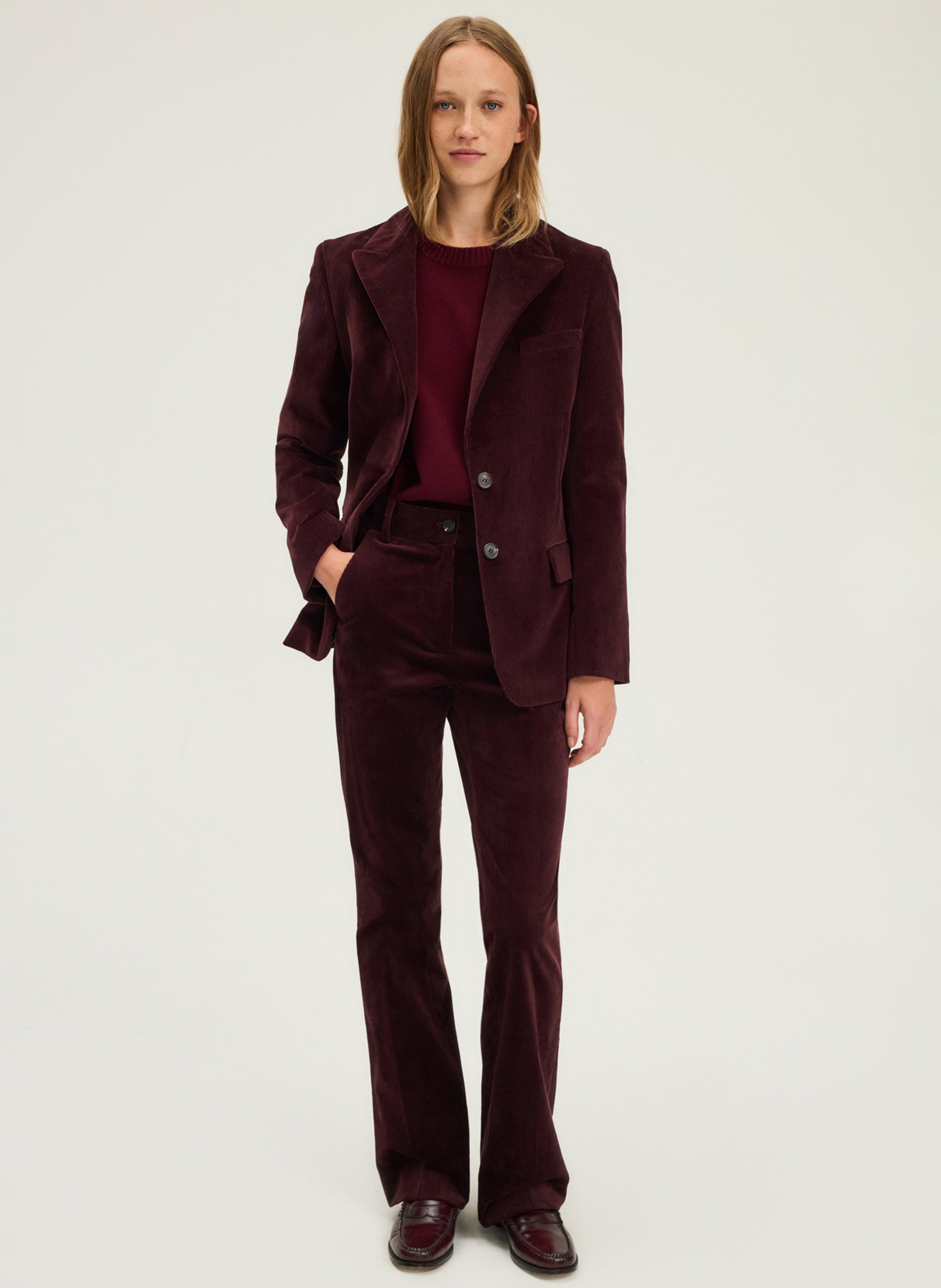 Chino van katoenmix PABLO Rood