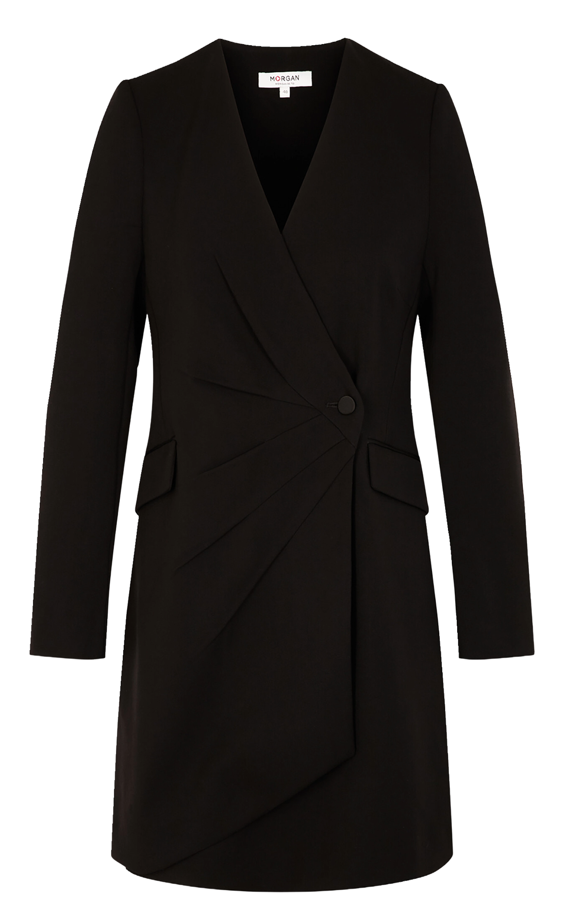 Korte jurk met V-hals MORGAN Black