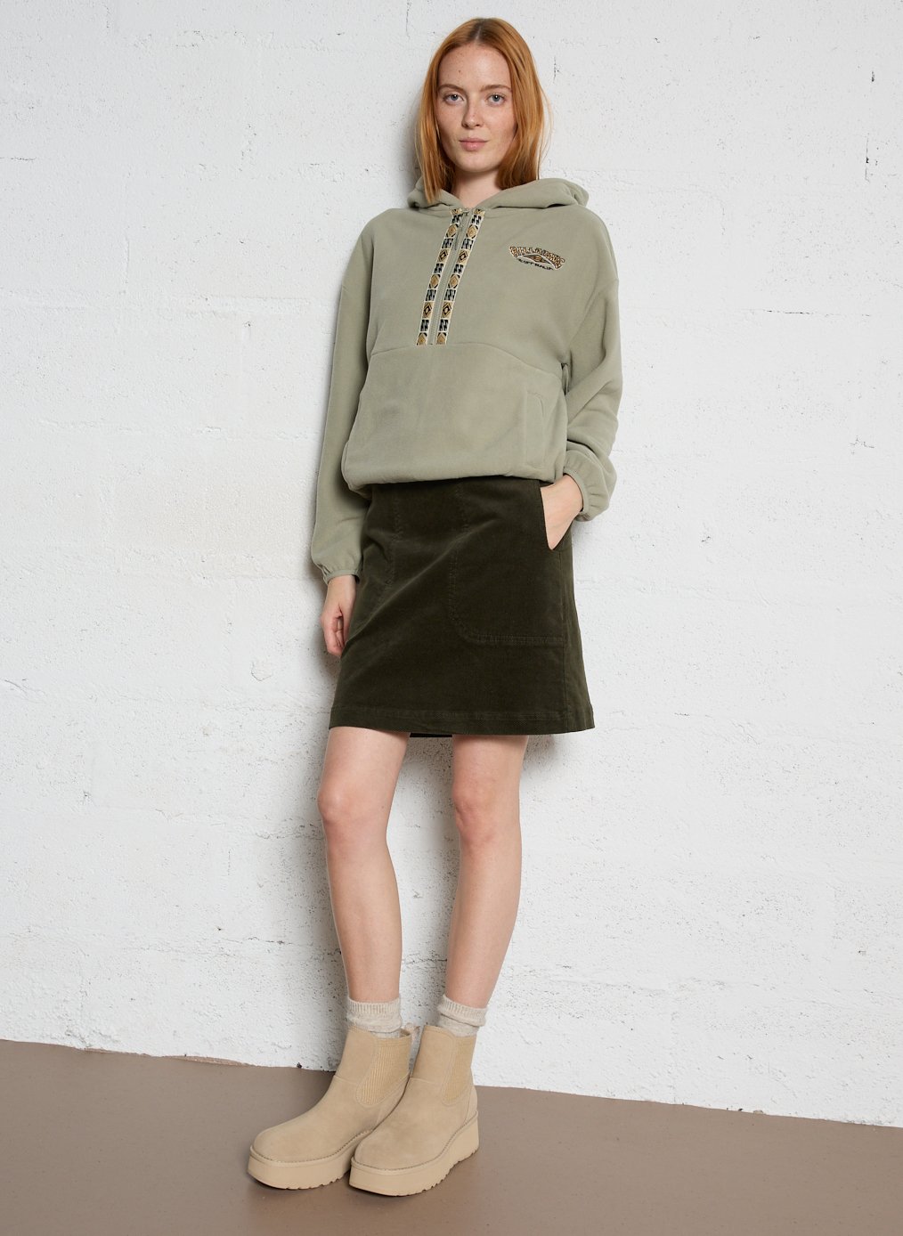 Polaire à capuche BILLABONG Vert