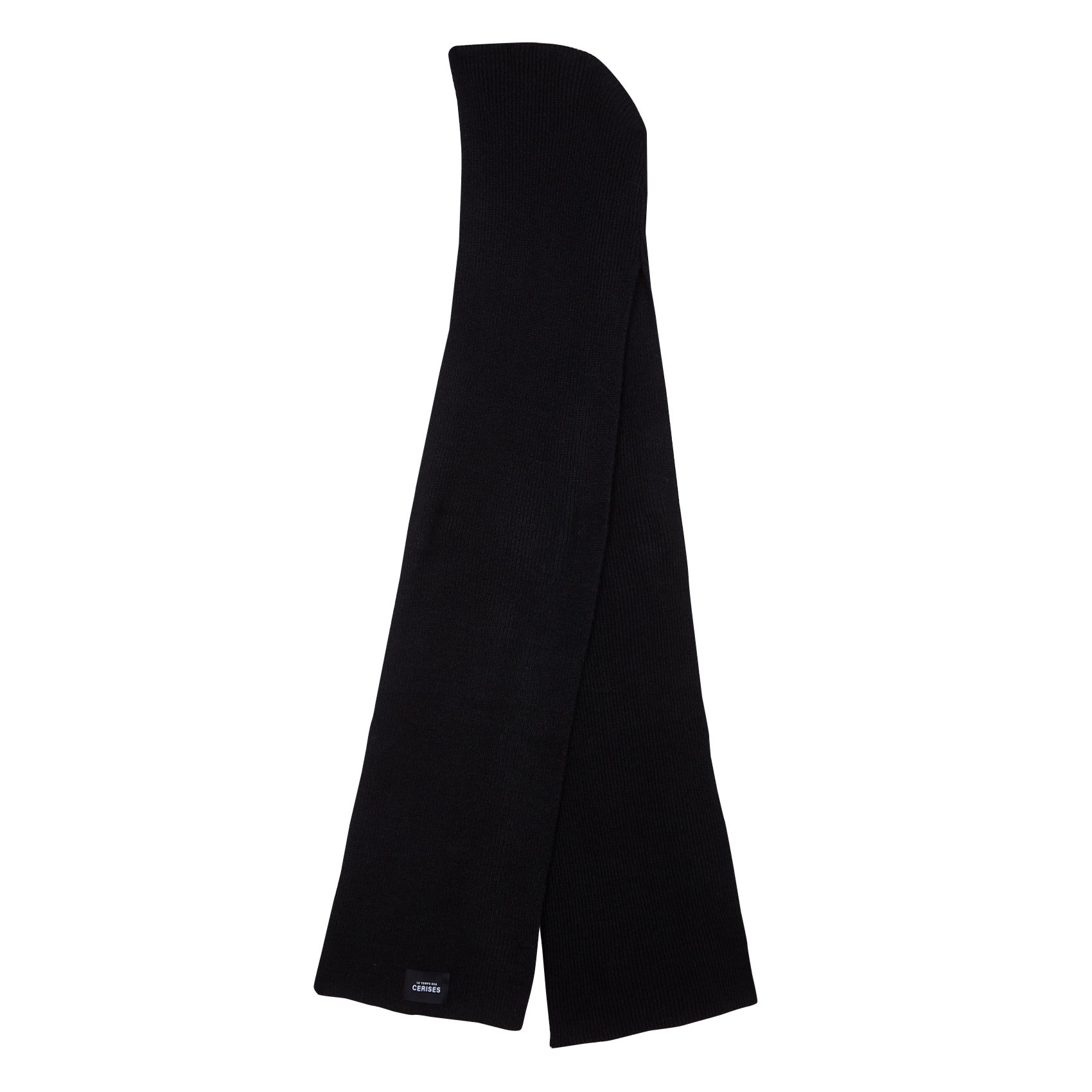 Hooded knit scarf LE TEMPS DES CERISES Black