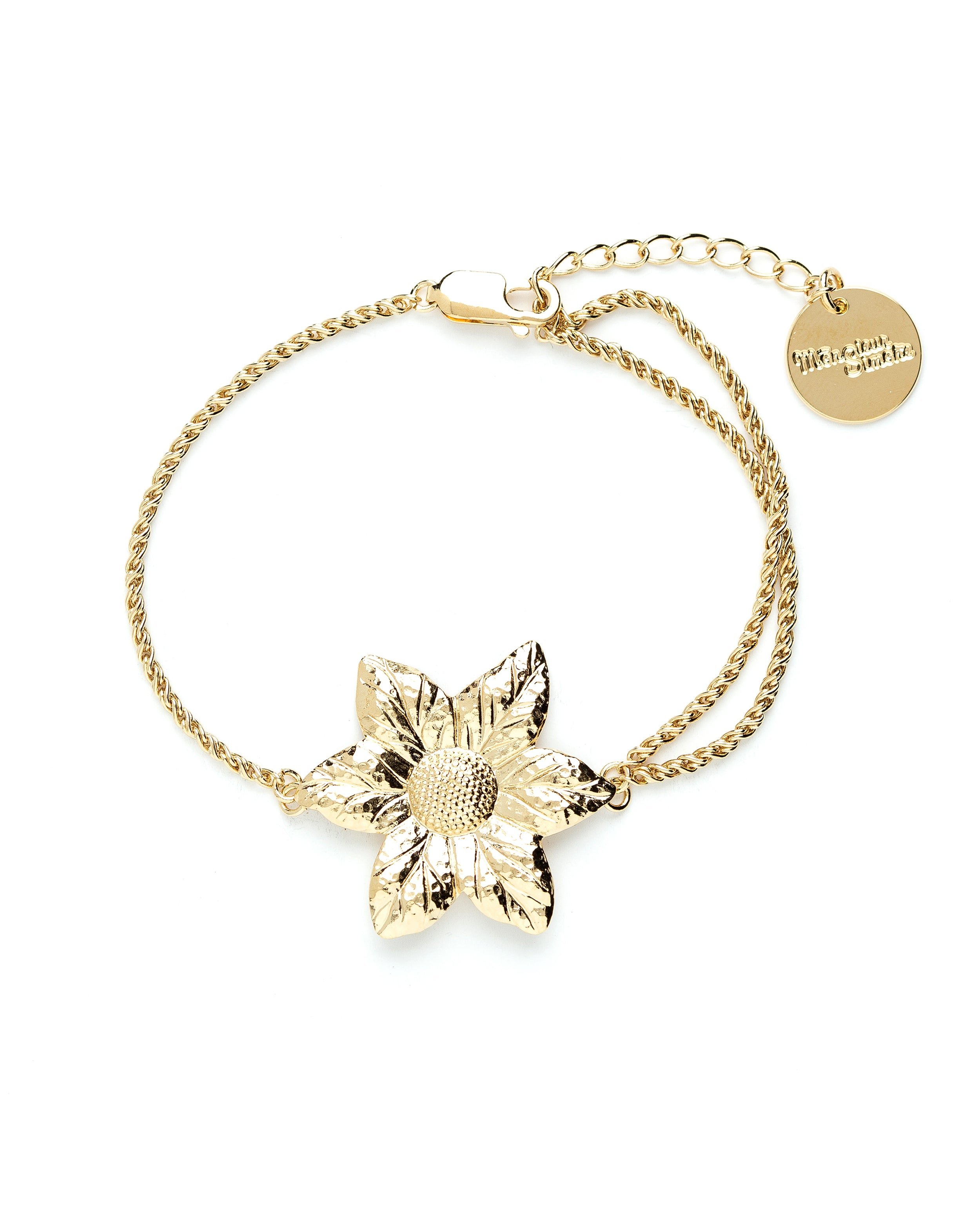 THÉIA - fine gold-plated flower bracelet MONSIEUR SIMONE Golden
