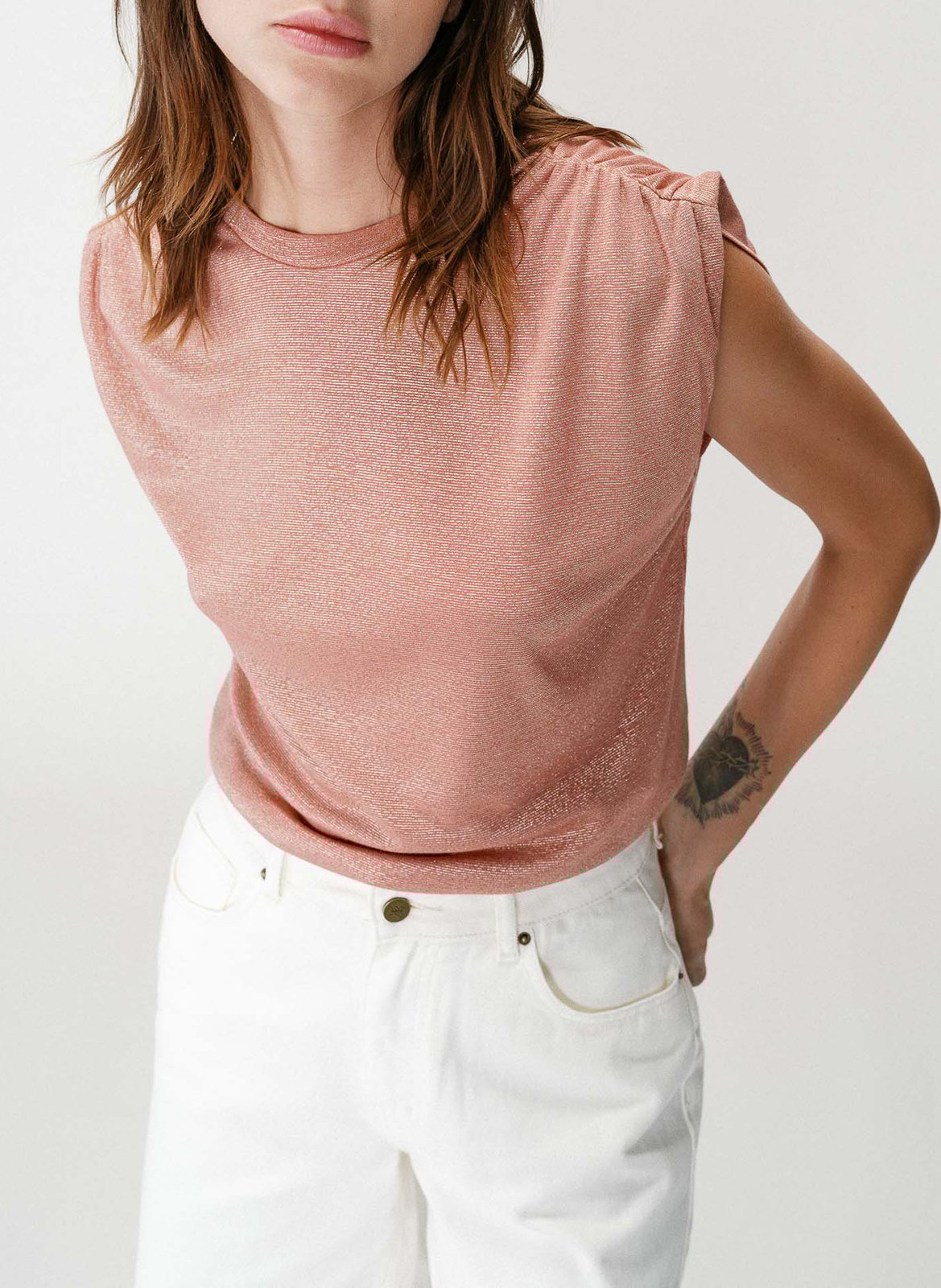 Tee-shirt col rond GRACE ET MILA Rose