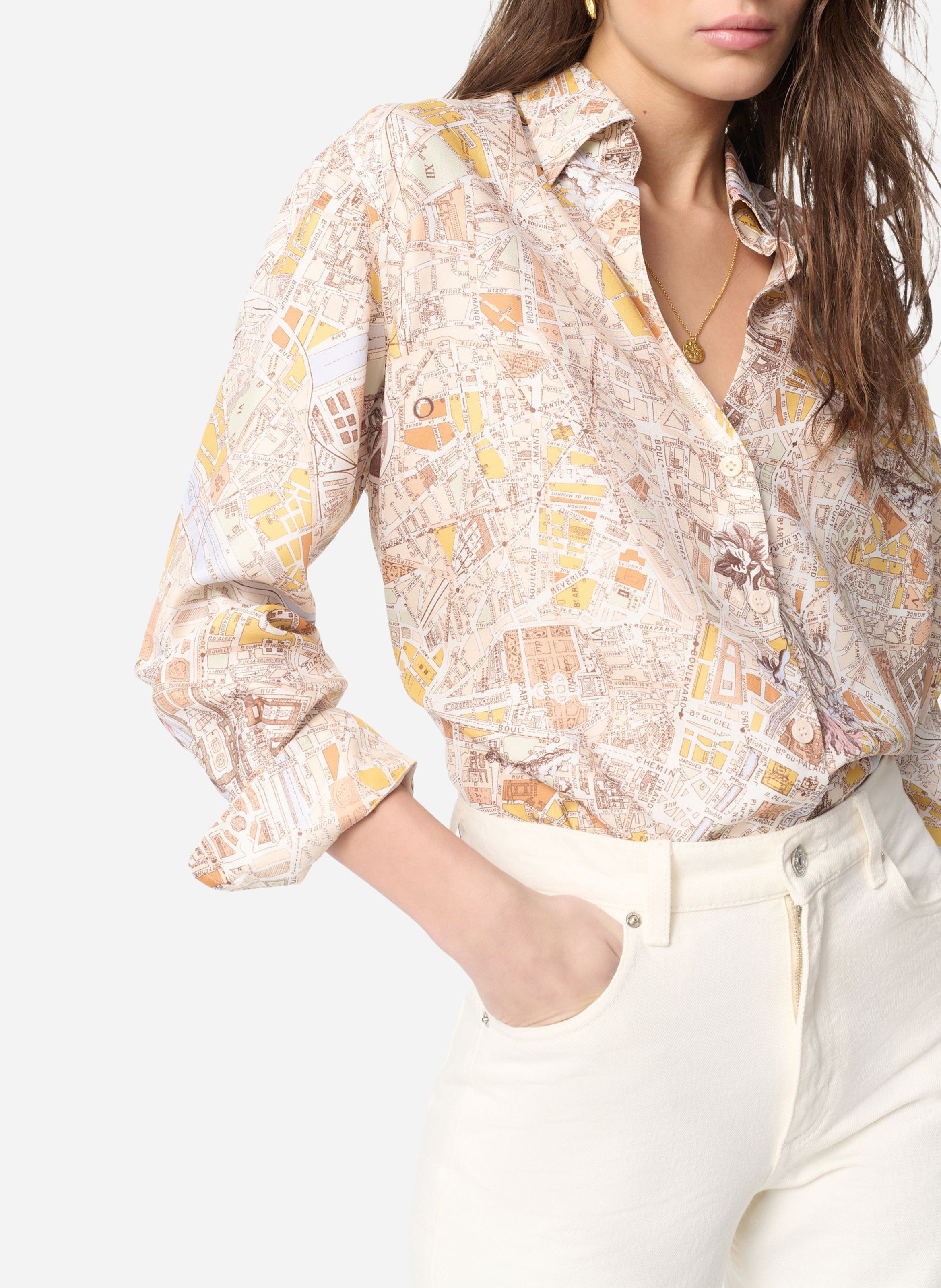 Chemise droite imprimée VANESSA BRUNO Multicolore