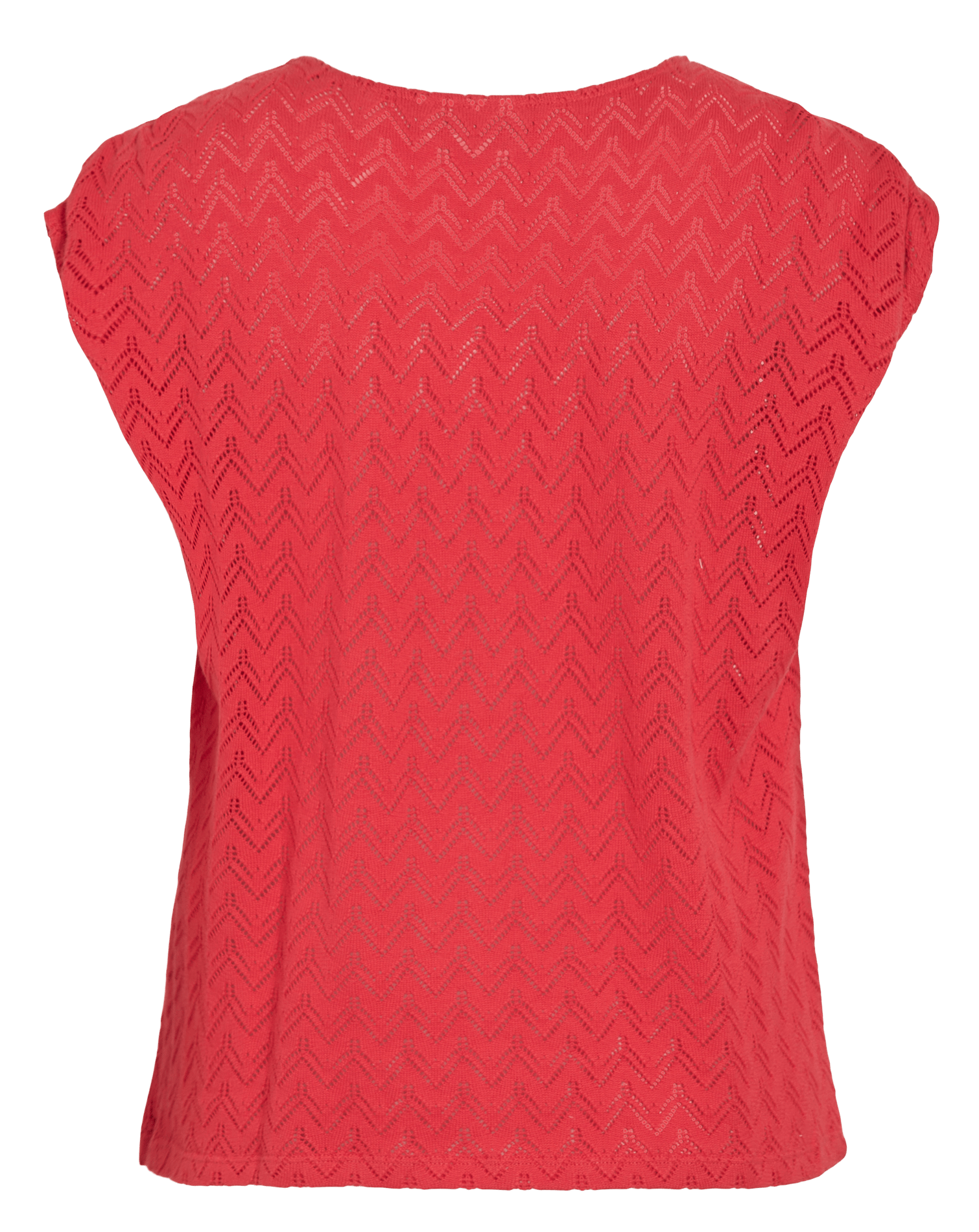 Oberteil mit Rundhalsausschnitt aus Bio-Baumwolle mit Lochmuster VILA Rosa