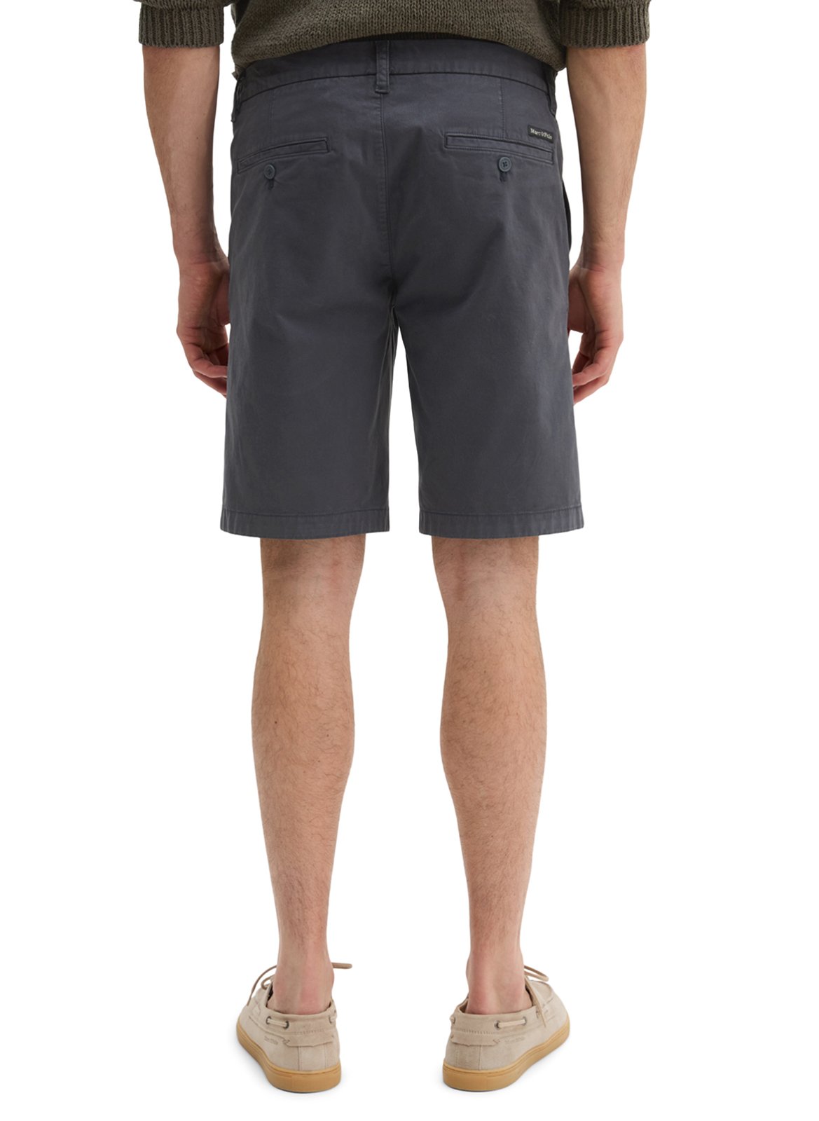 Short en coton mélangé Bleu