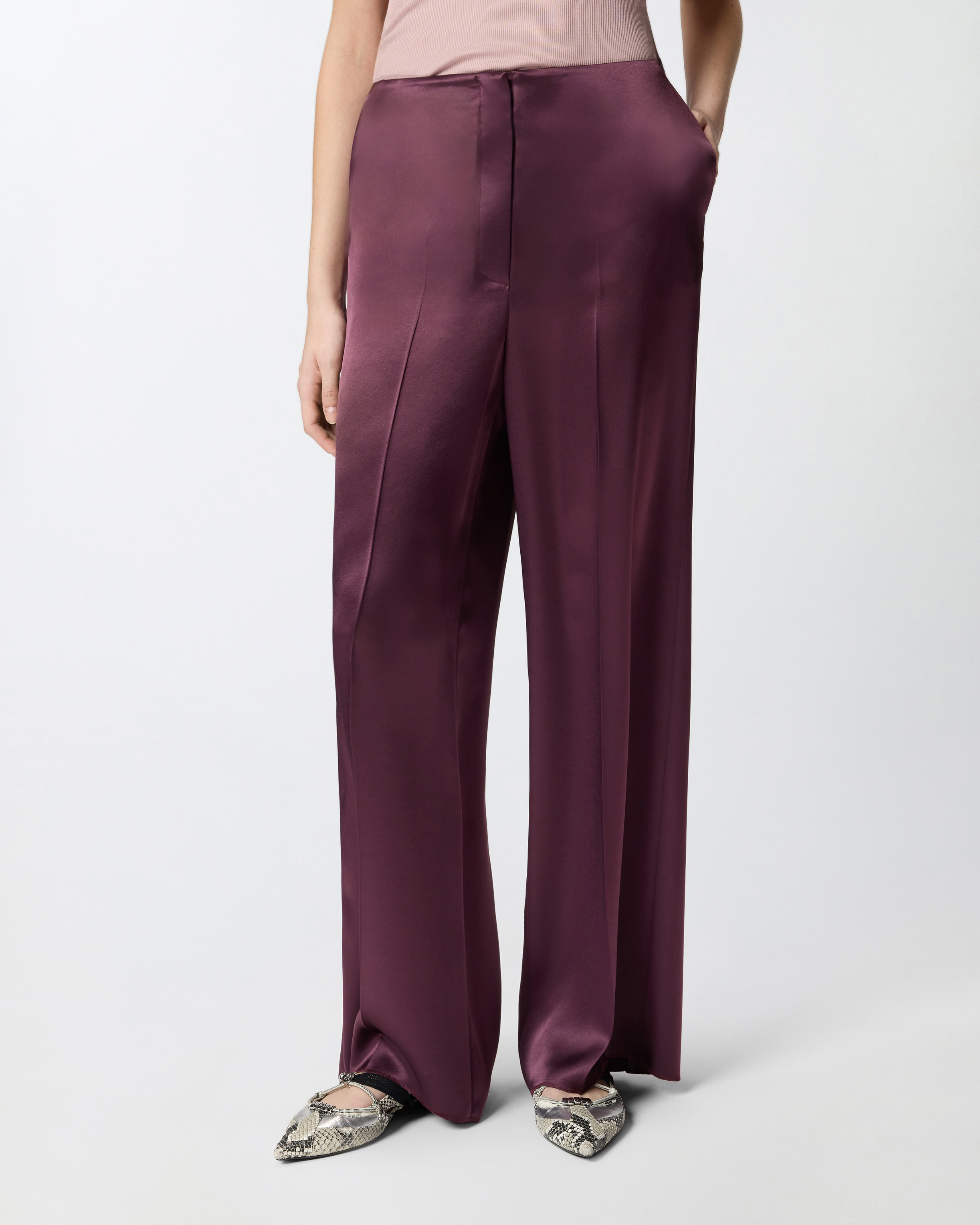Satin pants Multicolored