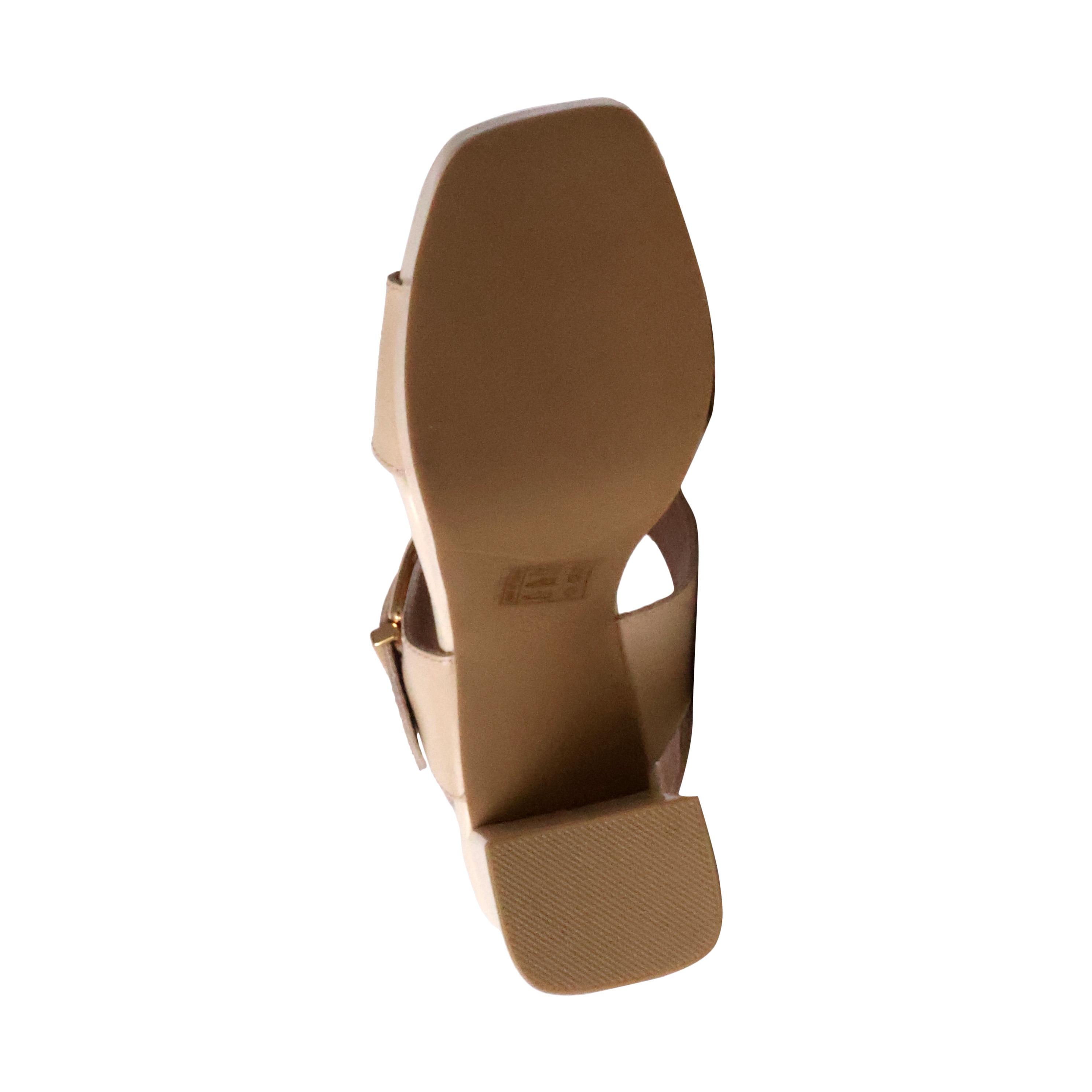 Courtney leather sandals with heel EMILIE KARSTON Beige