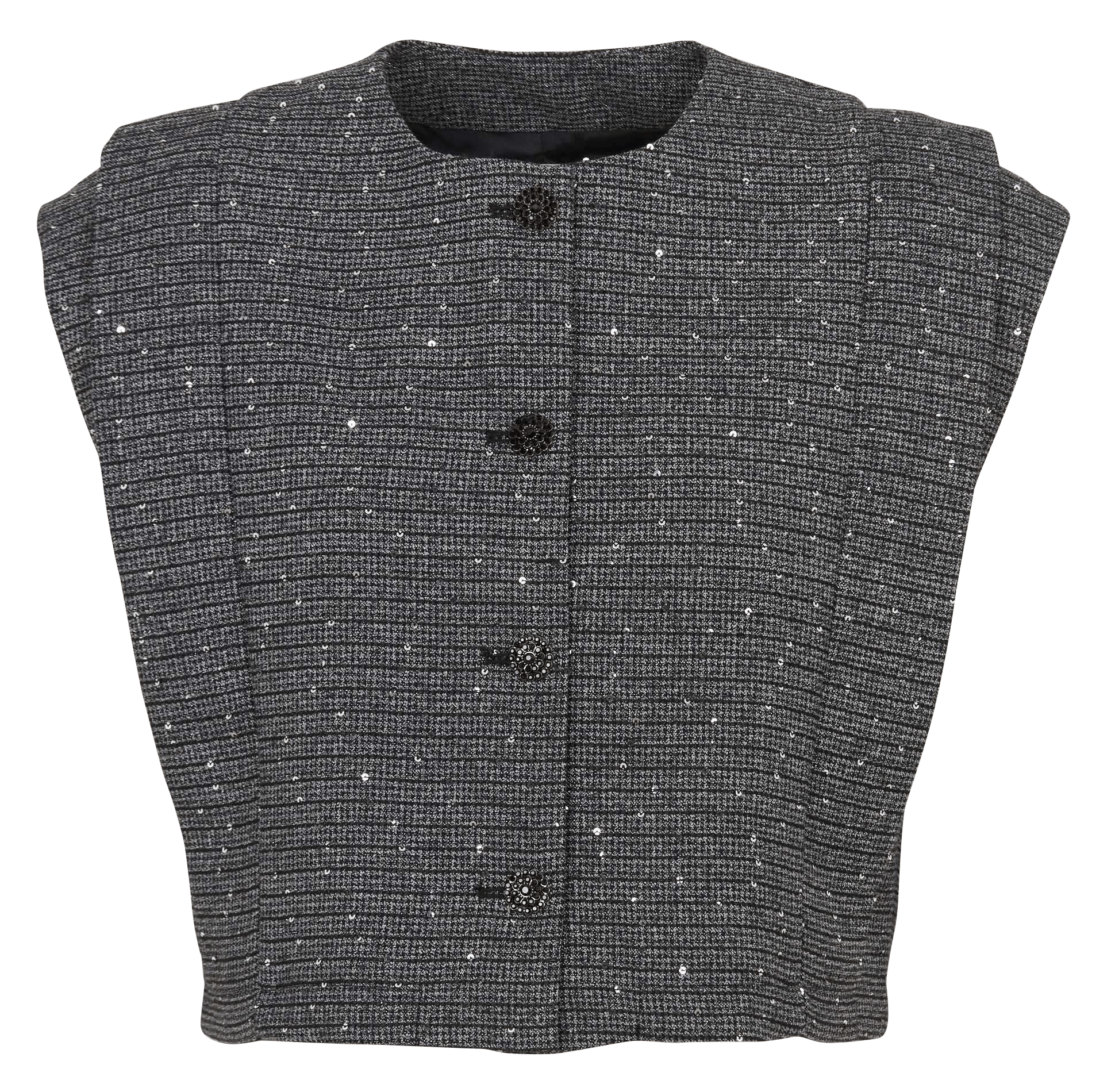 Oversized round-neck sequin jacket | Blue SUNCOO Women