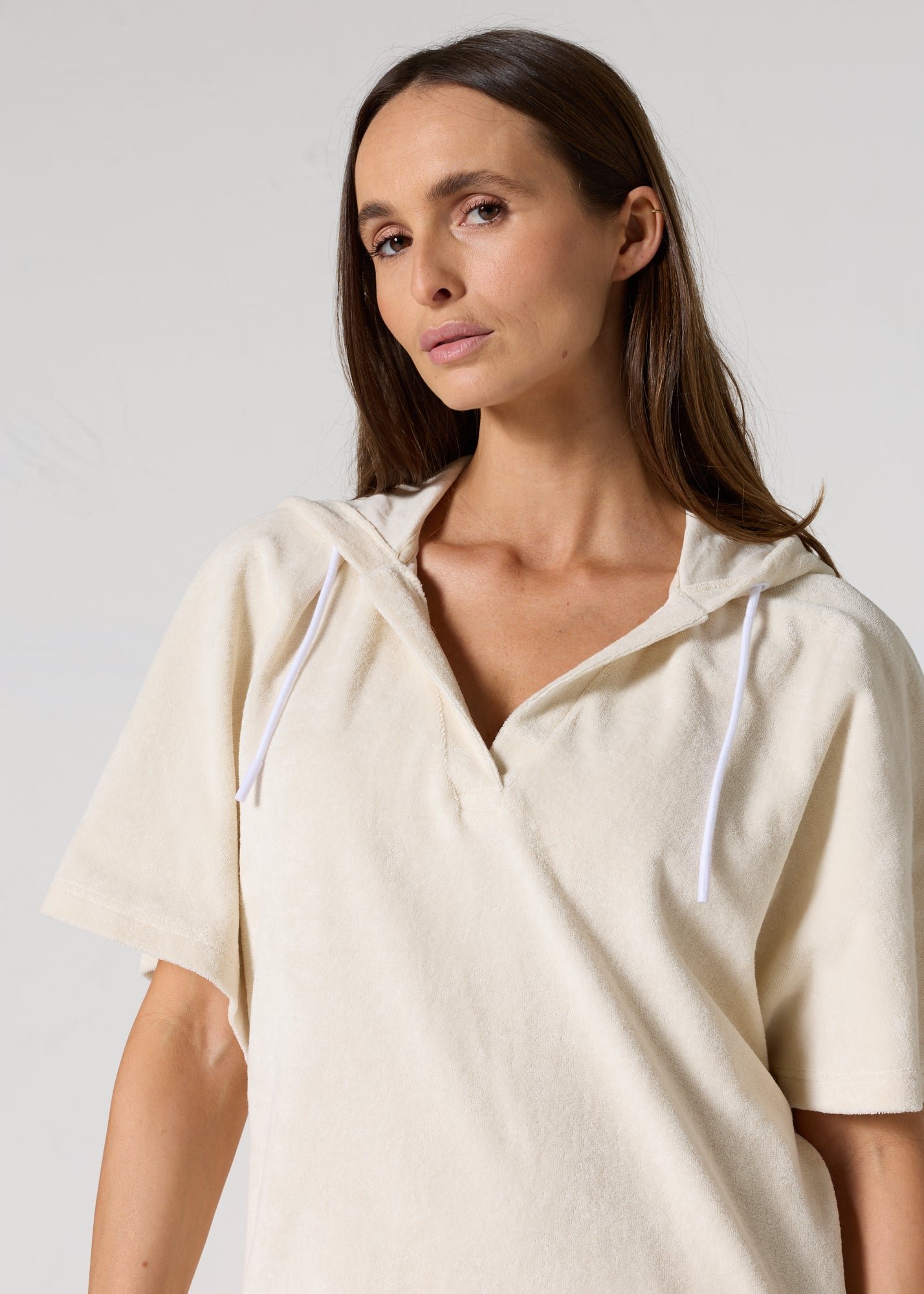 Robe éponge à capuche pearl JOTT Blanc