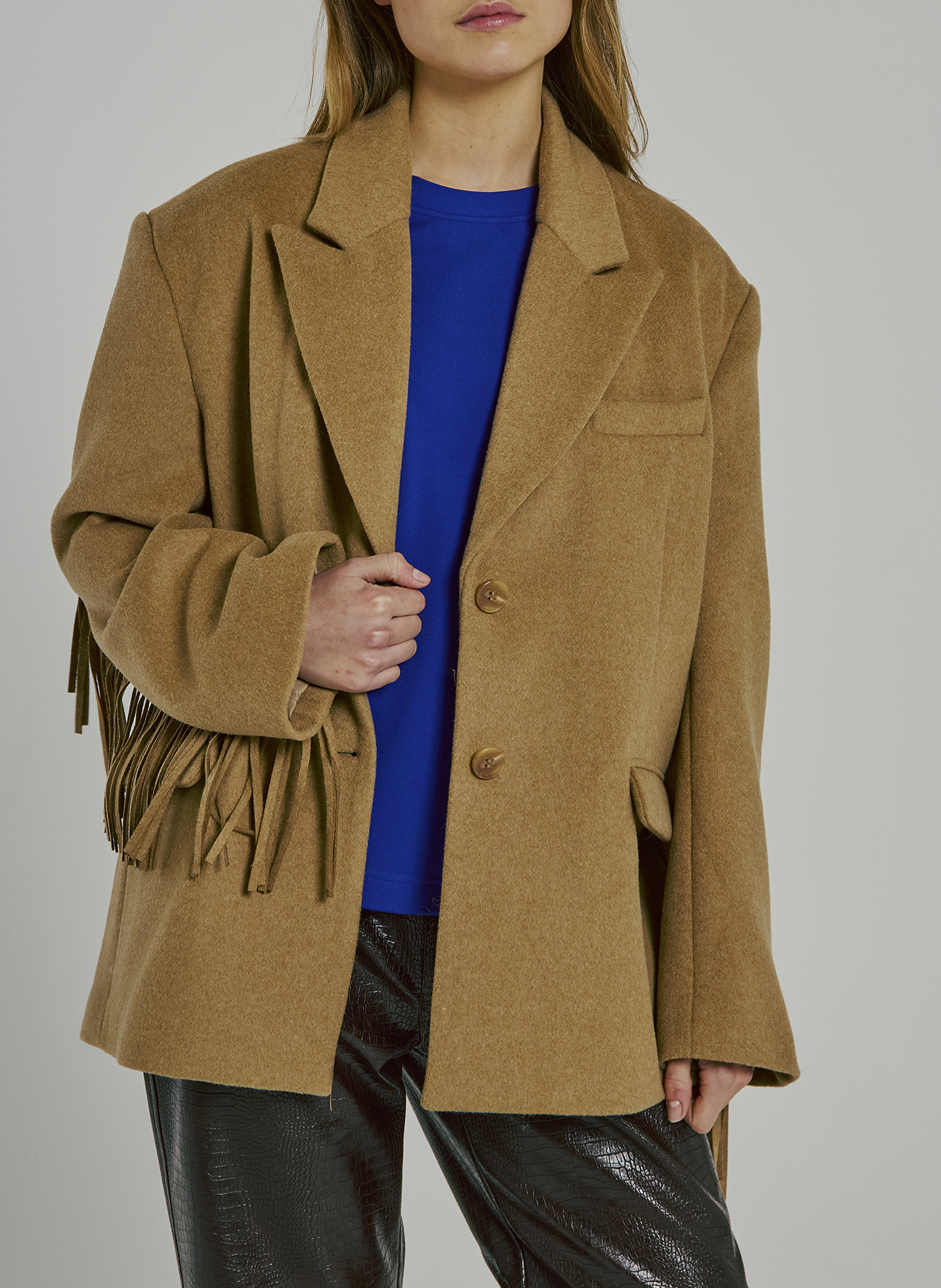 Blazer aus Wollmix NORR Braun