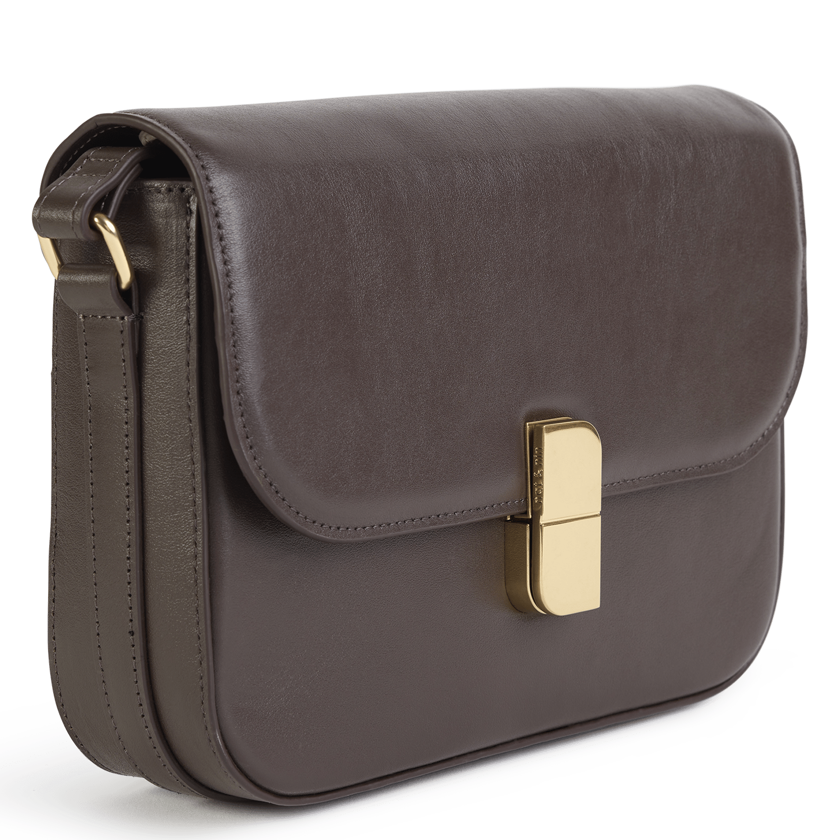 Leather flap shoulder bag | Brown NAT & NIN Women