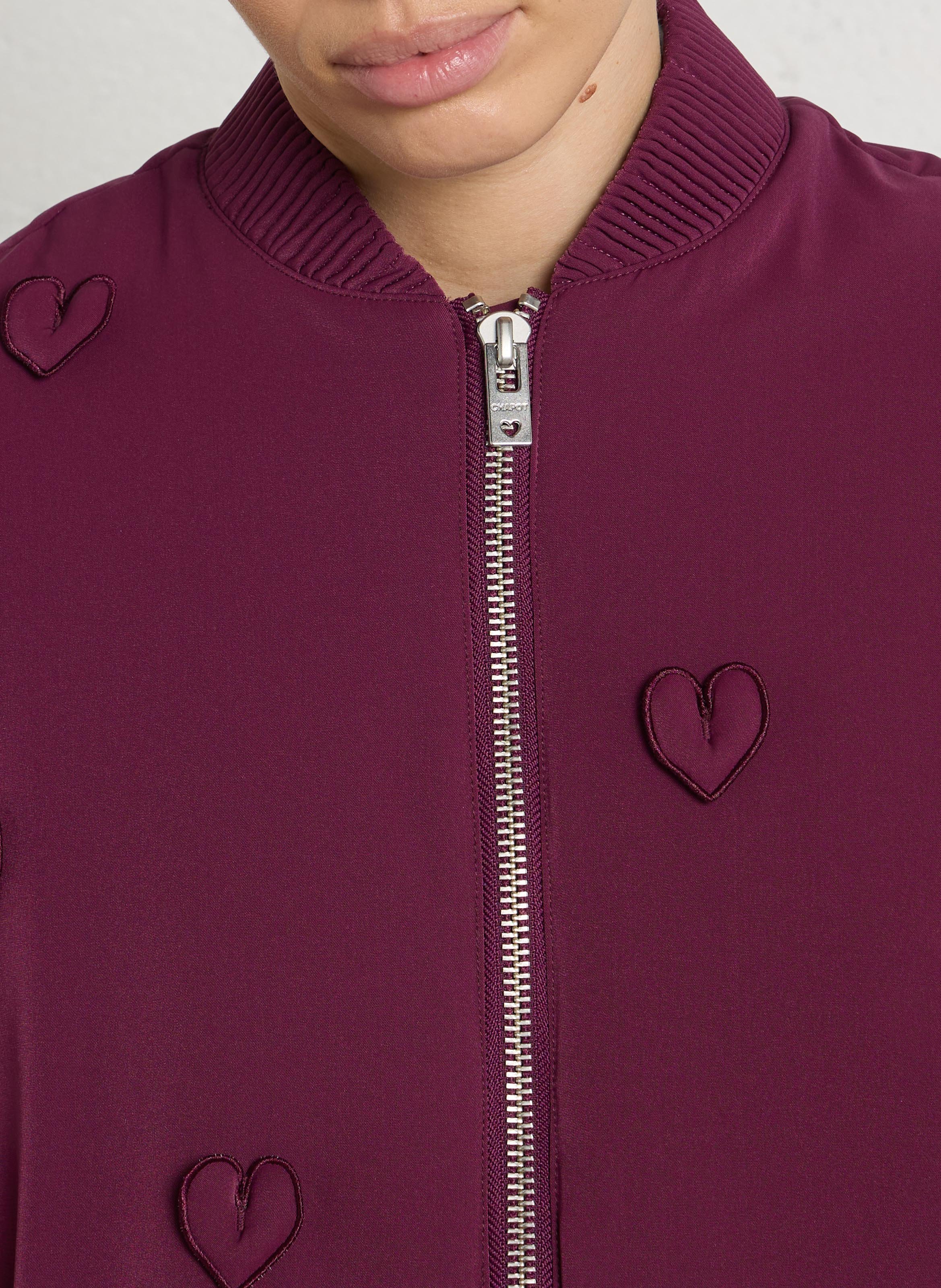 Varsity-collar jacket FABIENNE CHAPOT Red
