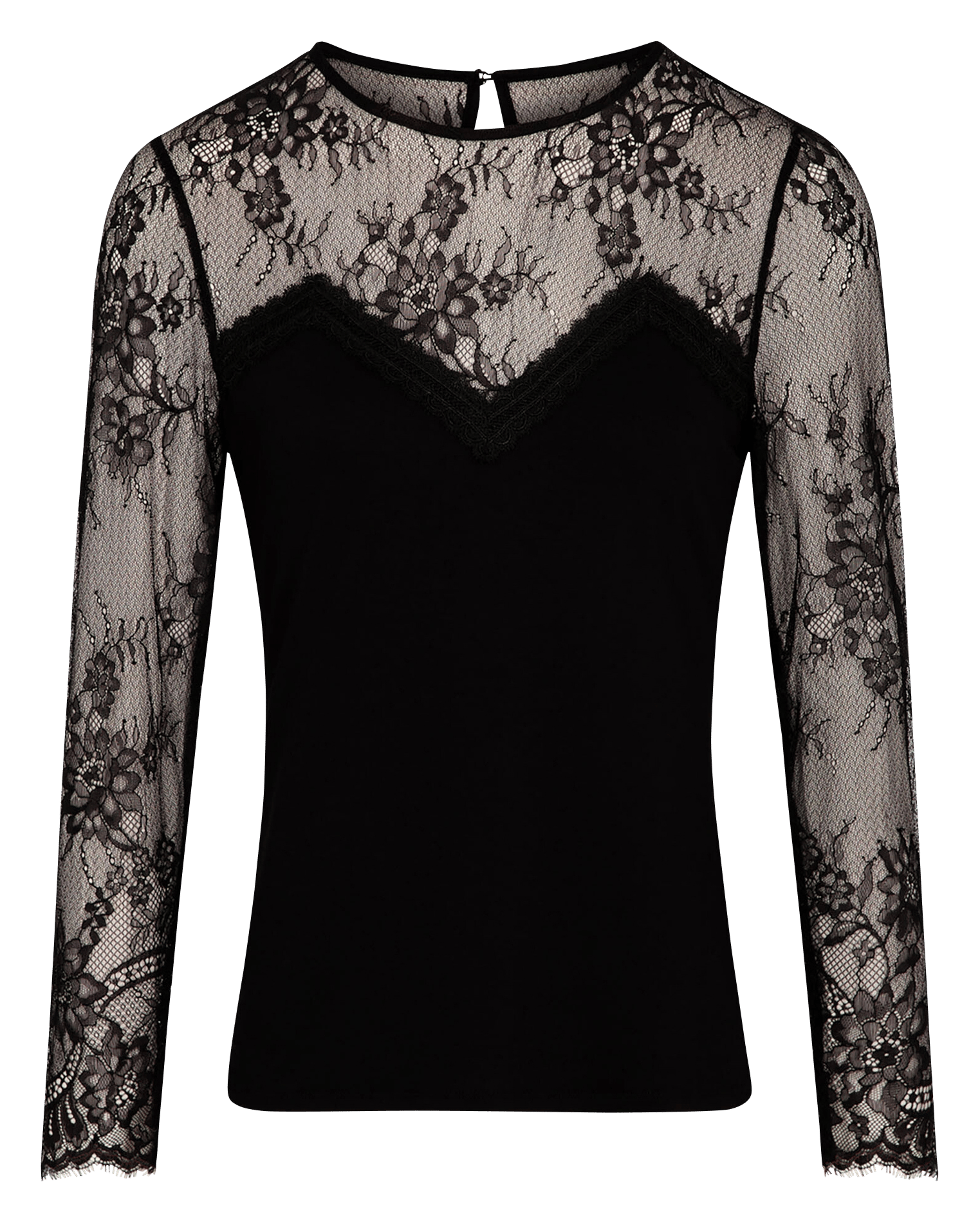 Top moulant à dentelle MORGAN Noir