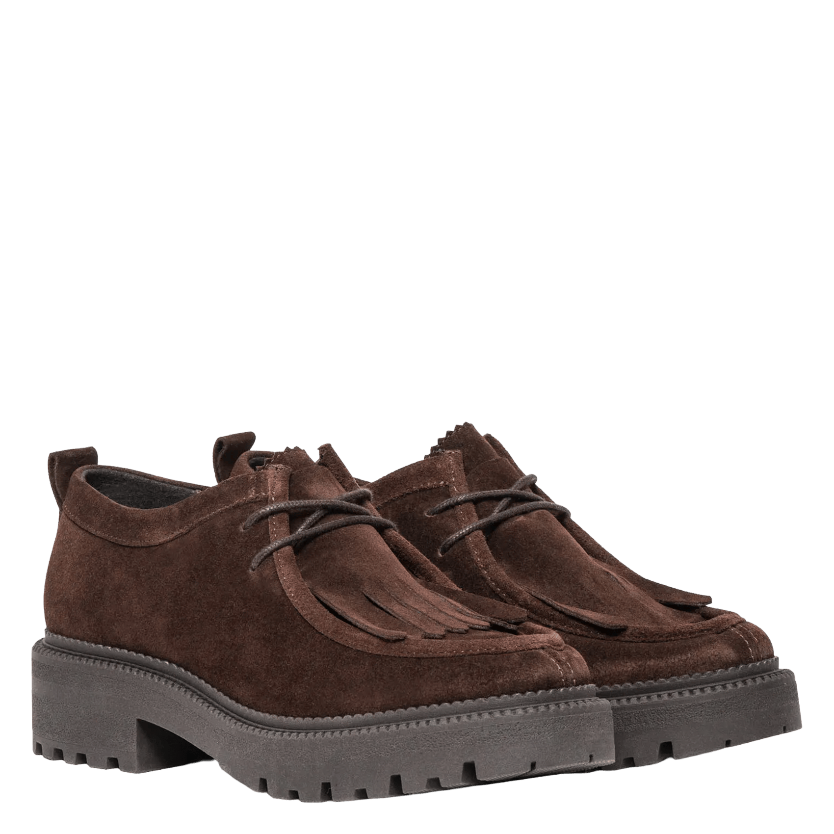 Wildleder-Derbys aus Leder BOCAGE Braun
