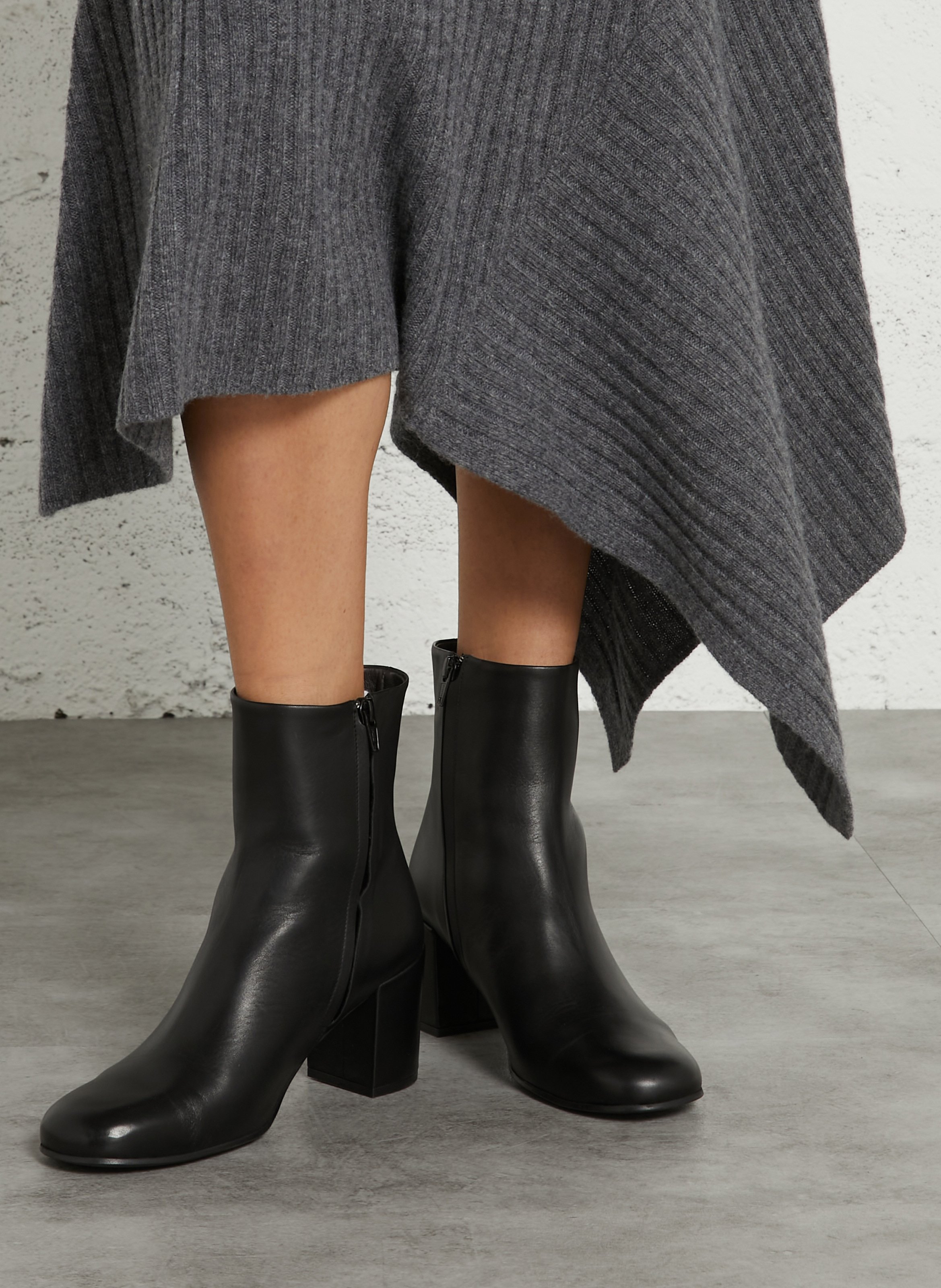 Bottines en cuir velours BILLI BI Noir