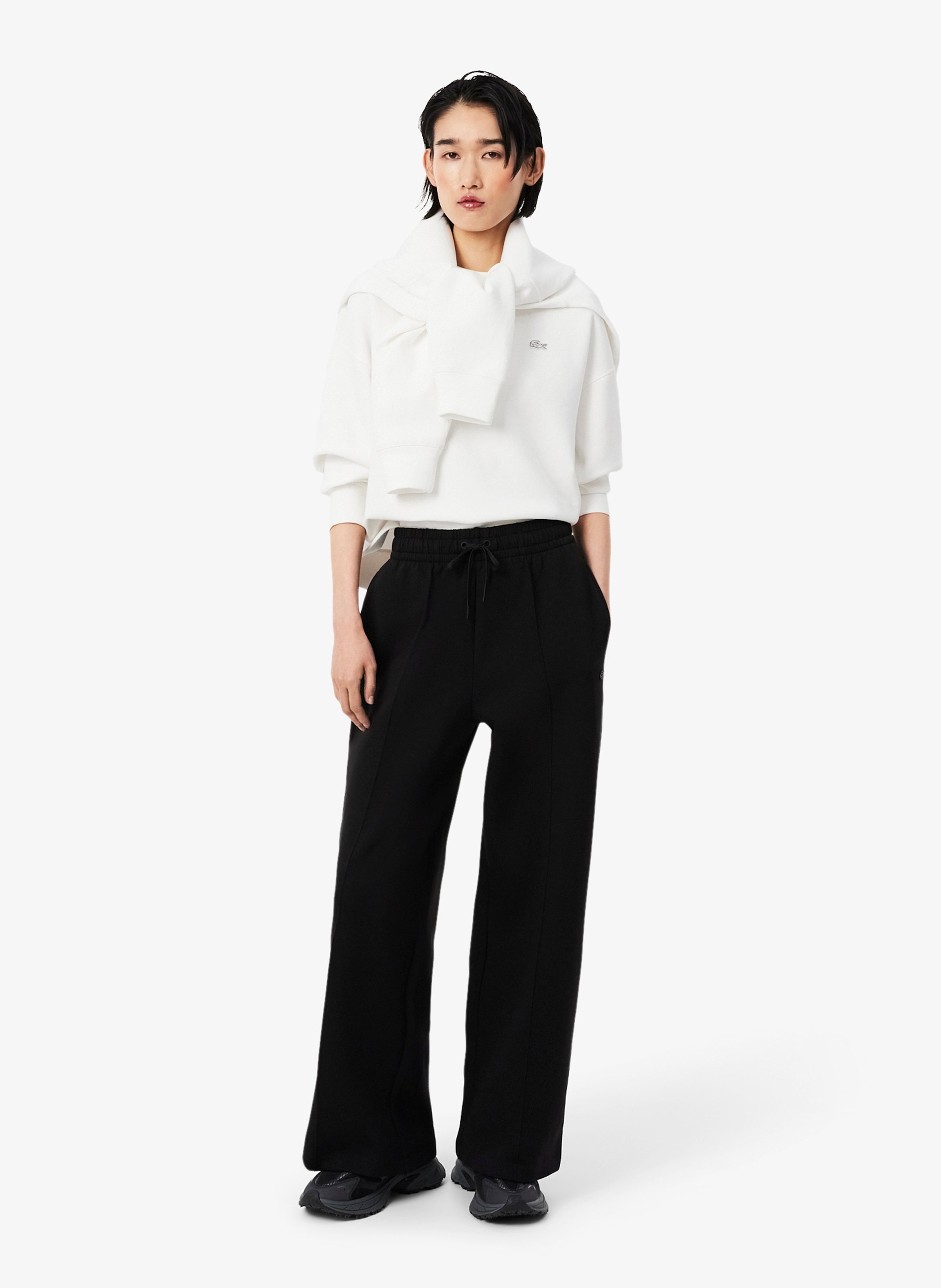 Weite Sweatpants aus Baumwollmischung LACOSTE Schwarz