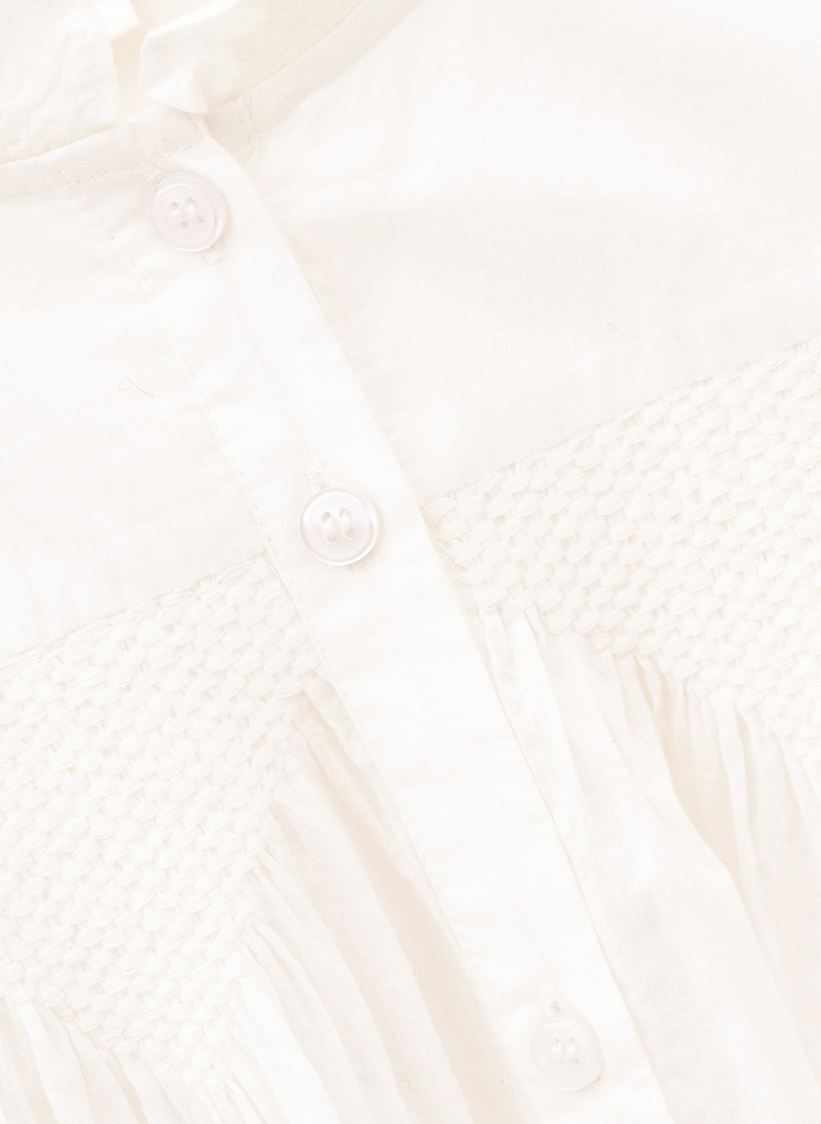 Chemise ample à broderie en coton BA&SH Beige