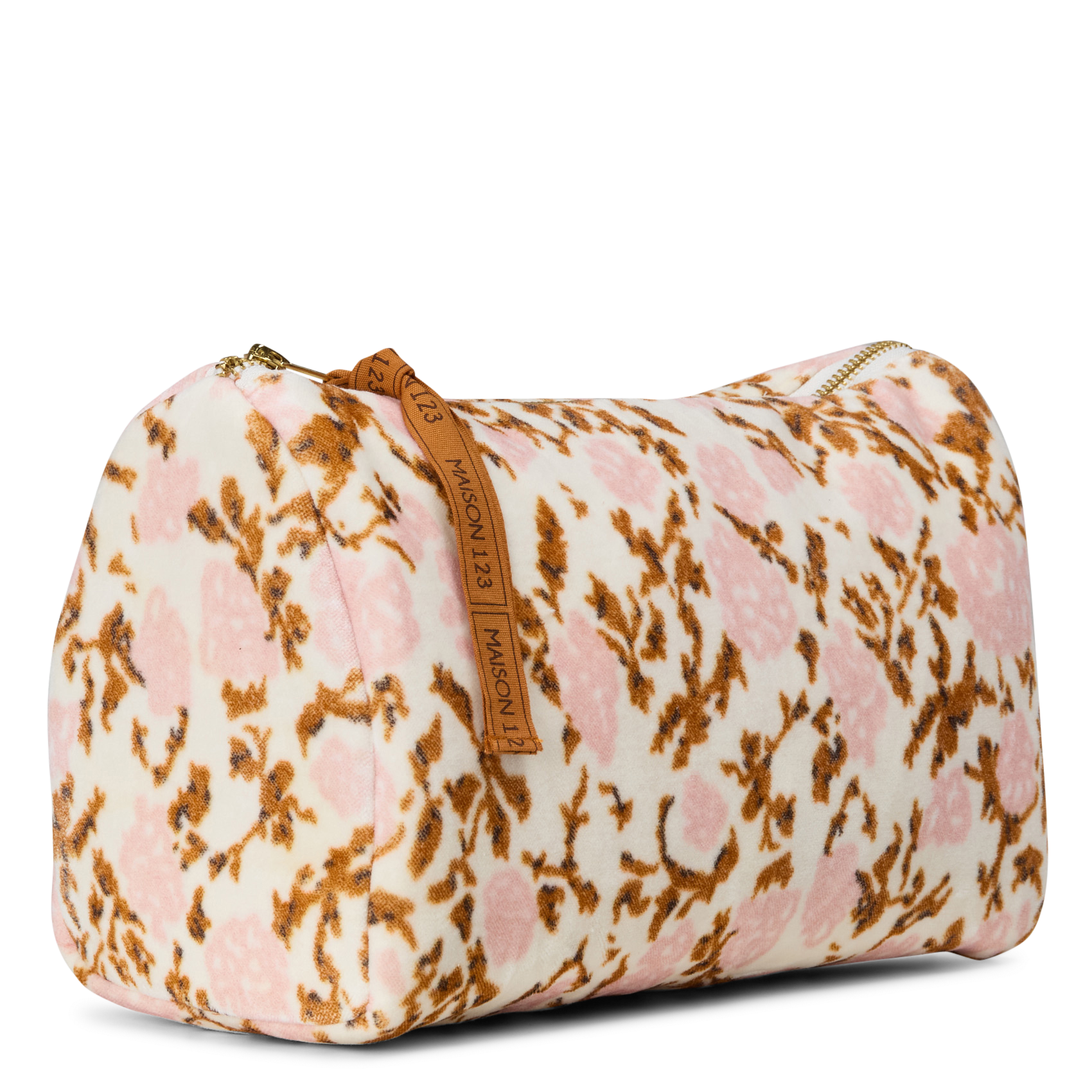 Bolso de mano estampado de algodón MAISON 123 Blanco