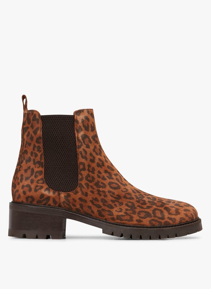 Bottines En Cuir Adolie Vel Leopard Mellow Yellow Femme Place