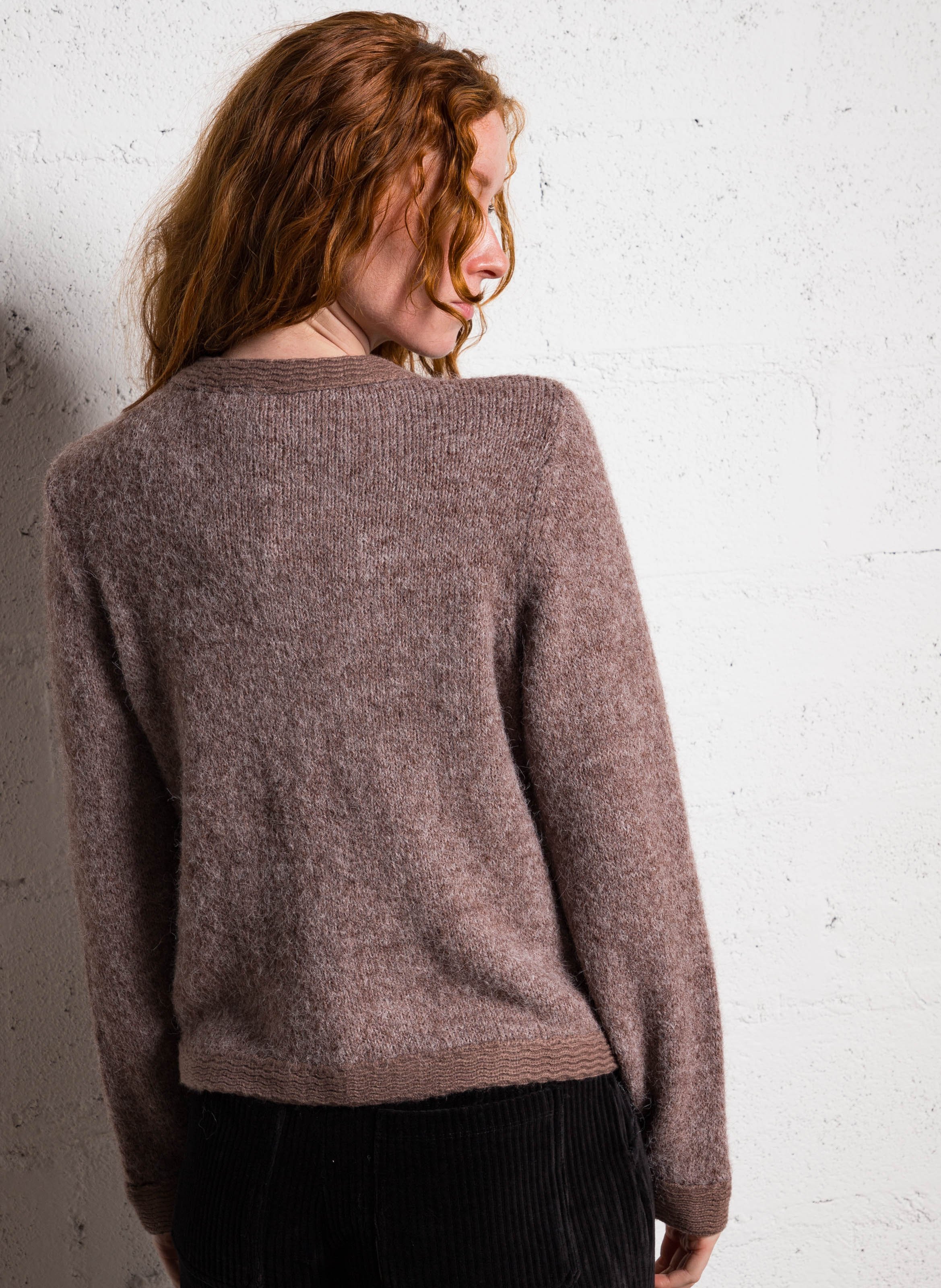 Gilet col rond  VILA Marron