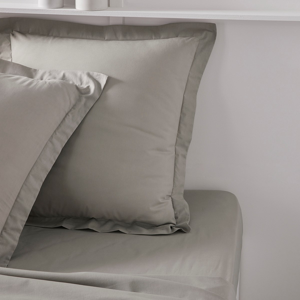 Pillowcase with organic cotton flounce TODAY LINGE DE MAISON Beige